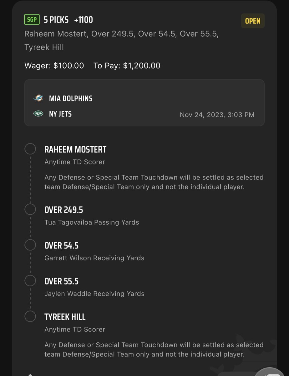 RaynBets's tweet photo. This parlay was completely crafted by my AI model with all existing data and appropriate considerations for this game.

It gives this parlay a 4/10 confidence level which is 40% (extremely strong for a 12-1 payout). https://t.co/aL8lSUJFww