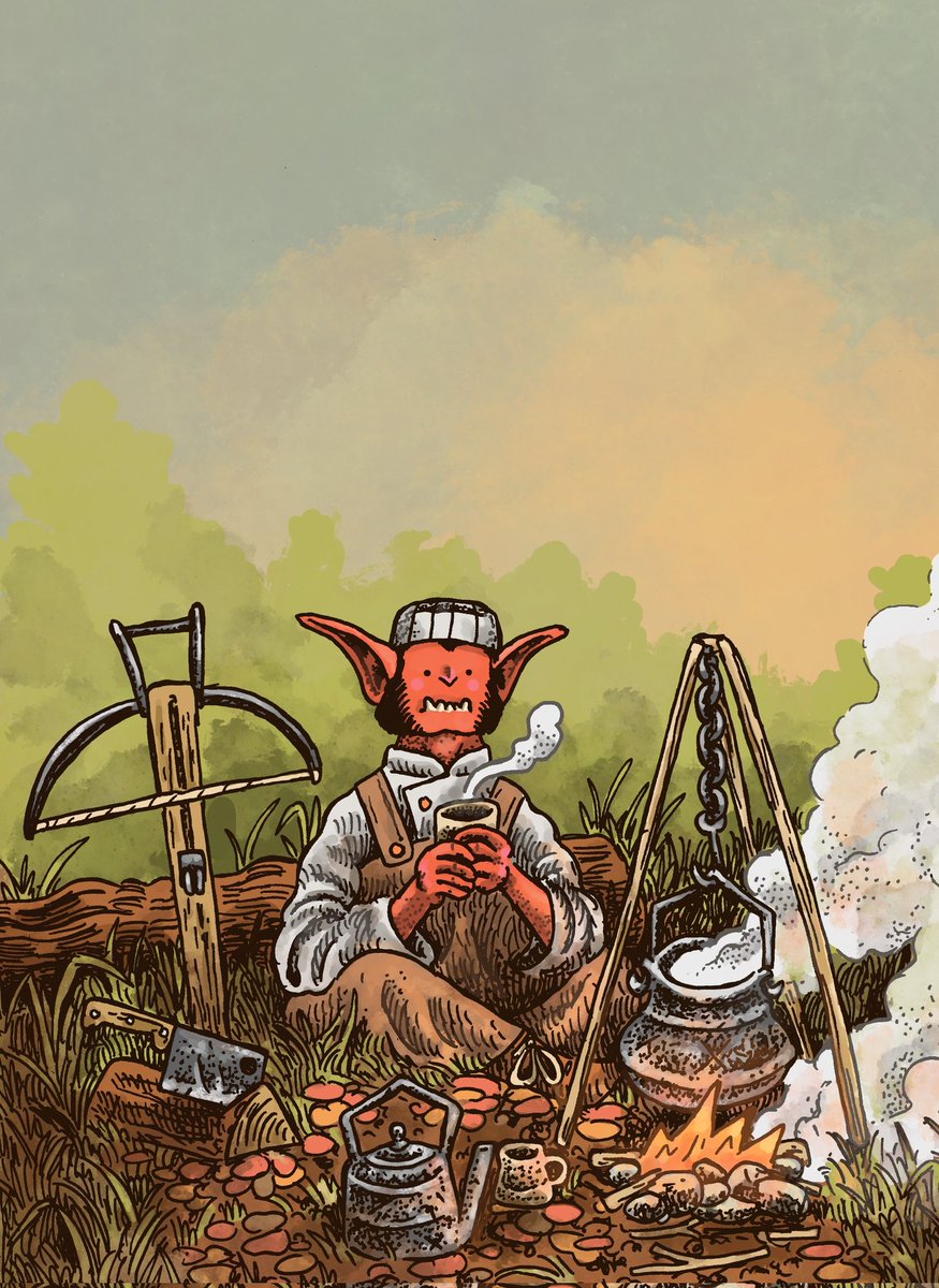 richerharold's tweet image. Hobgoblin commission for a D&amp;amp;D campaign, inspired by a previous piece !