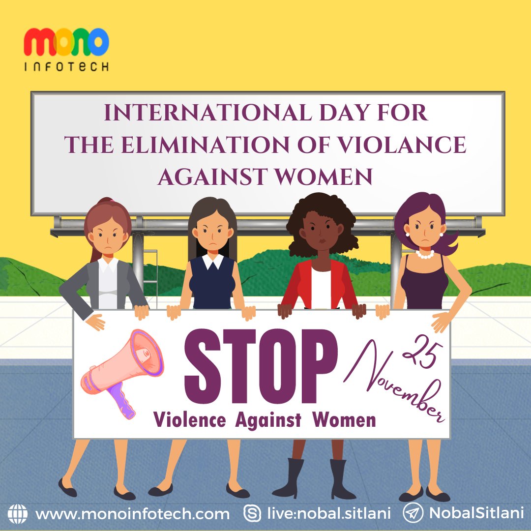 MonoInfotech's tweet photo. There is one universal truth, applicable to all countries, cultures, and communities: violence against women is never #acceptable, never excusable, and never tolerable.
#InternationalDay #Elimination #violence #women #applicable #tolerable #never #monoinfotech #digitalmarketing https://t.co/WUVYTOaUFj