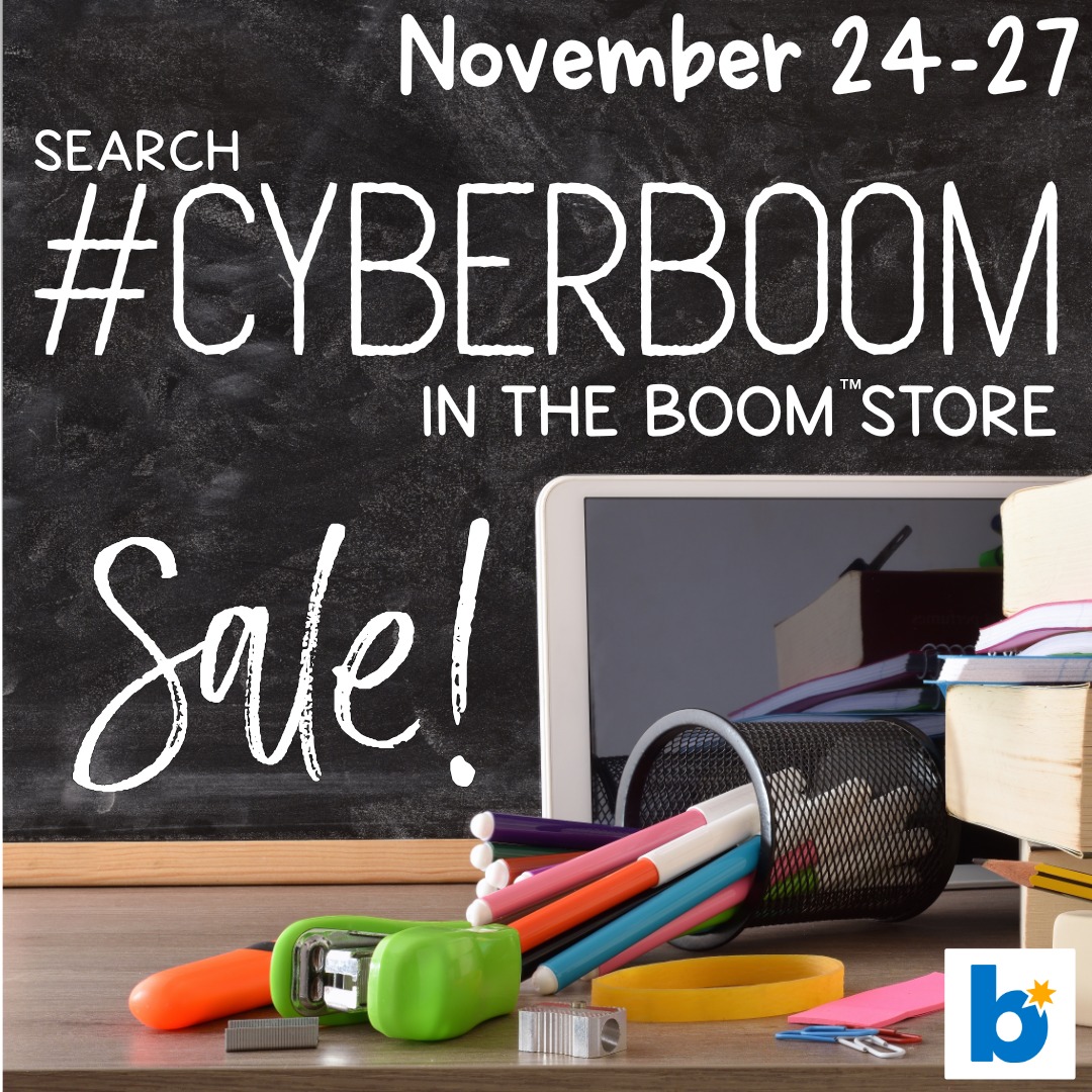 To take advantage of MAJOR discounts, simply navigate to wow.boomlearning.com/store, and search for #cyberboom + whatever activities you're looking for! #BlackFriday #BoomCards