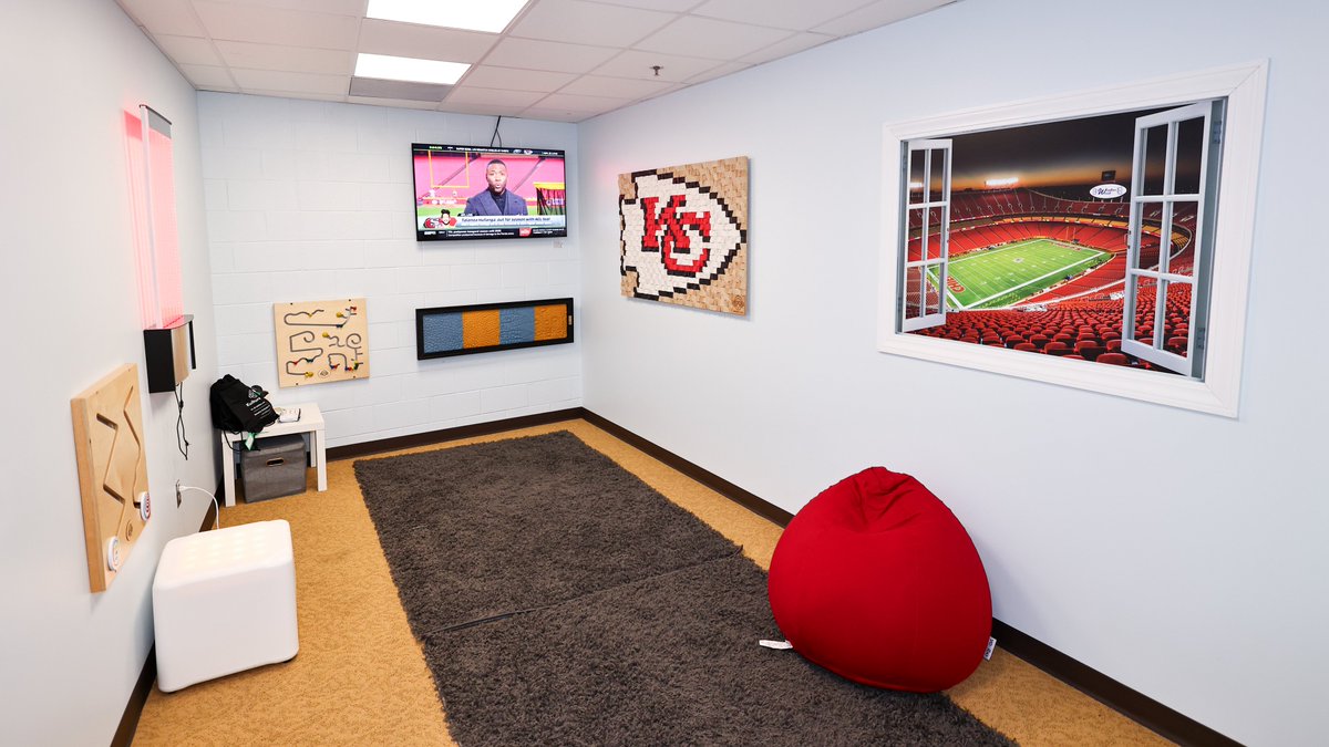 On Monday, we gave Kylie Kelce a tour of our Sensory Rooms presented by <a href="/WindowWorld/">Window World, Inc.</a>! 

These rooms are designed to help guests with sensory needs decompress when they feel overwhelmed. Through collaboration with @KultureCity, GEHA Field at Arrowhead Stadium is a certified
