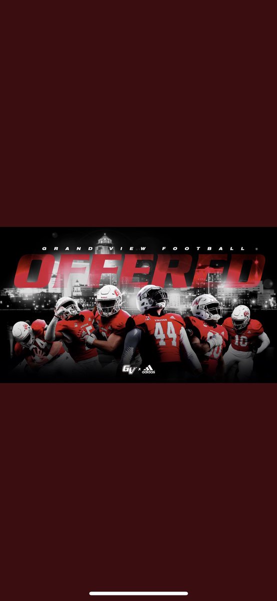 Grateful to say I have received an offer from grand view university!!Thank you!! @CoachJoeWoodley @GVVikingFB