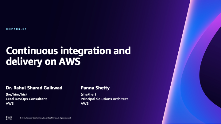 Want to learn how to create end-to-end CI/CD pipelines using the #AWS Cloud Development Kit (AWS #CDK)? Check out DOP303 by @Dr_RahulGaikwad & Panna at #AWSreInvent: go.aws/3GhasxQ