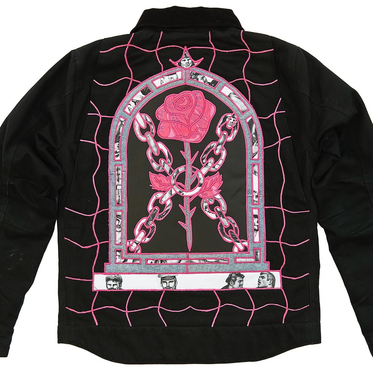 mrbenvenom's tweet image. Customized @carhartt jacket for @misterleedesigns made from #tomoffinland fabric #denimandleather 💐💪♻️🧥 #customizedjacket