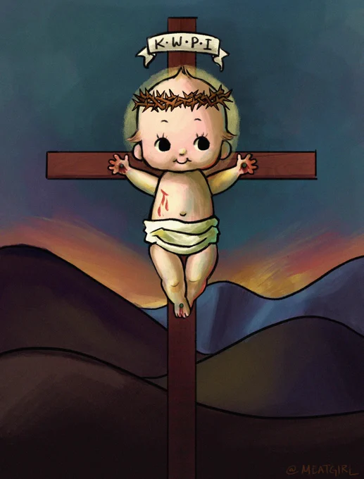 [2020] my favorite piece of art that i've done. i call it the kewpifixion