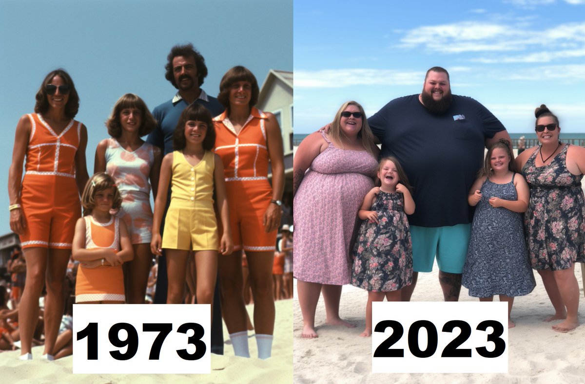 Until the 1970, the majority of the people were fit as a fiddle! No keto, vegan, or paleo diets. No home aerobics or gym memberships. No fancy fitness tech or wellness influencers. They also weren't drinking protein shakes or counting calories. So, what went wrong? A THREAD 🧵⬇️