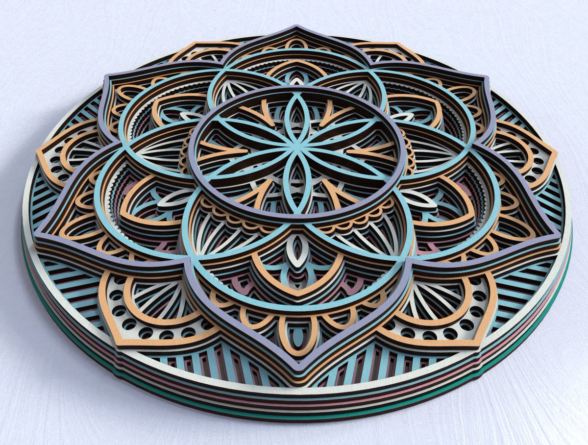 AlejandroMil1er's tweet photo. 3D Mandala SVG for cricut    

#3D #Mandala #SVG #DXF #EPS #Multilayer #CNC #Wall #Art #SVGfile #Plywood #Cricut #Laser #files
#MandalaSVG #Laserfiles #Laserfile #Fileforcricut #Multilayer #Ornament #CNC https://t.co/2JZAy9opBD