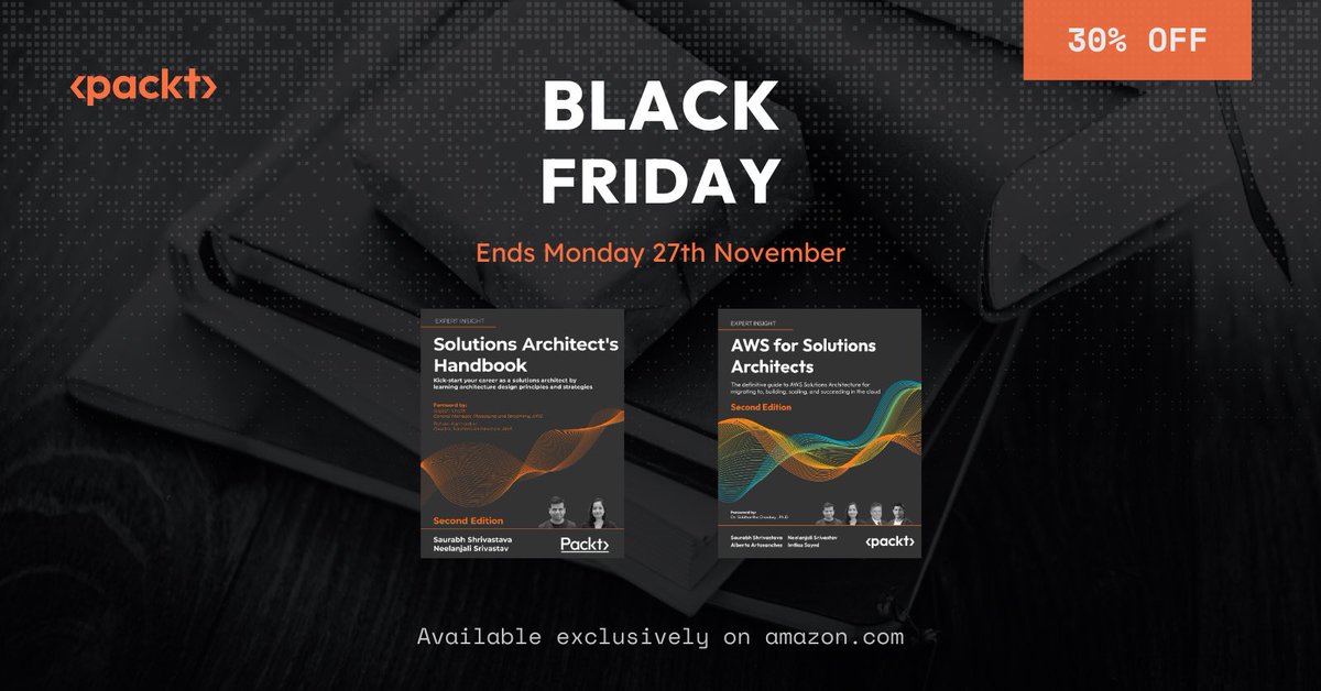 I am thrilled to announce an exclusive offer in collaboration with #Packt. As part of the #AmazonBlackFriday lightning deal, you can now enjoy up to **40% off** on both of my books for a limited time.

#aws #AWSreInvent