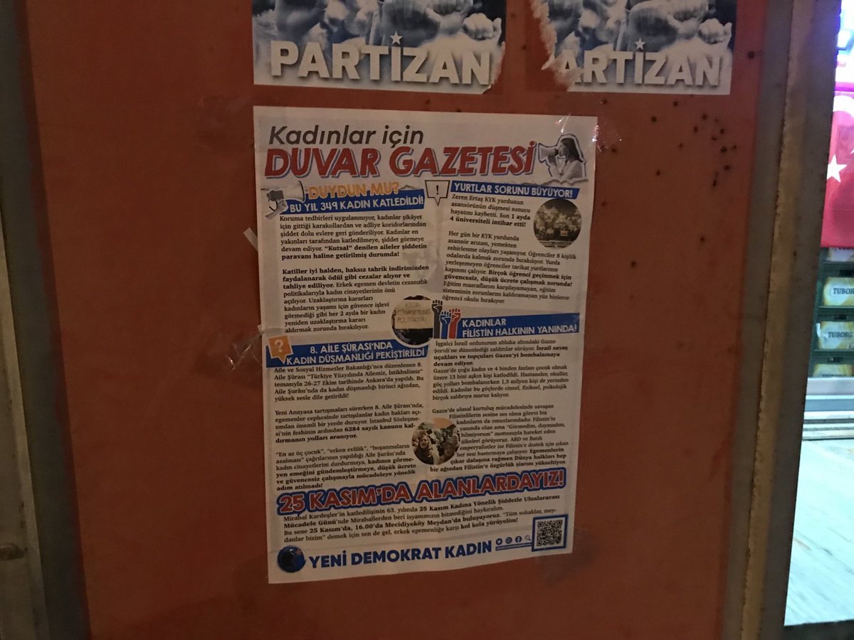 ydkresmi's tweet photo. Örgütlenerek özgürleşecek, önümüze dikilen duvarları yıkacağız!

📢Sarıgazi’de durak ve duvarlarda kadınlar için hazırladığımız duvar gazetelerine denk gelebilirsiniz! https://t.co/wtr5UyMjVw