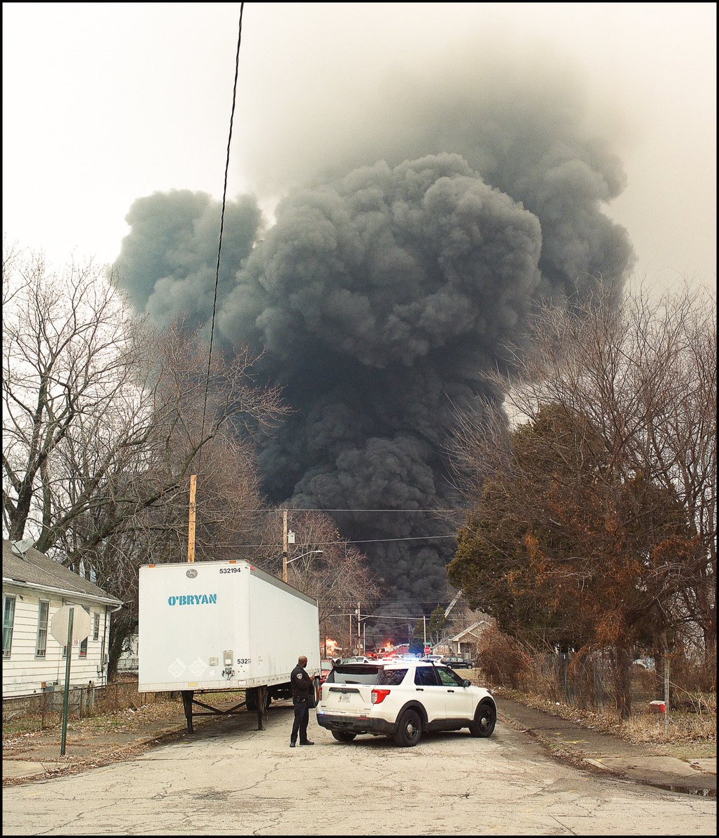a massive warehouse fire in Evansville’s Jimtown neighborhood