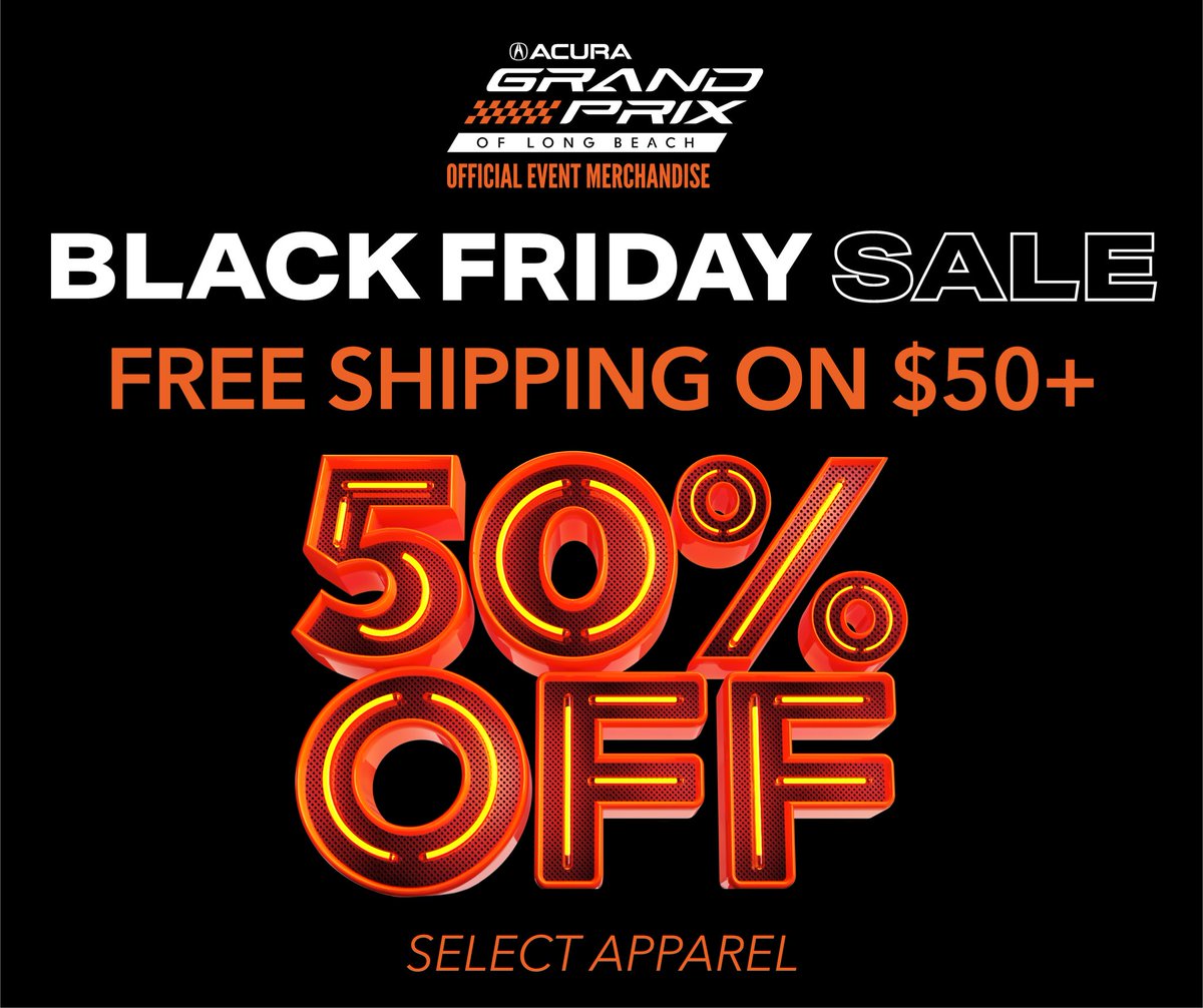 Shop our Black Friday Merch Sale! Select apparel items are 50% off and we’re offering FREE shipping on orders of $50 or more! Visit gplbmerch.com. #AGPLB #BlackFriday2023