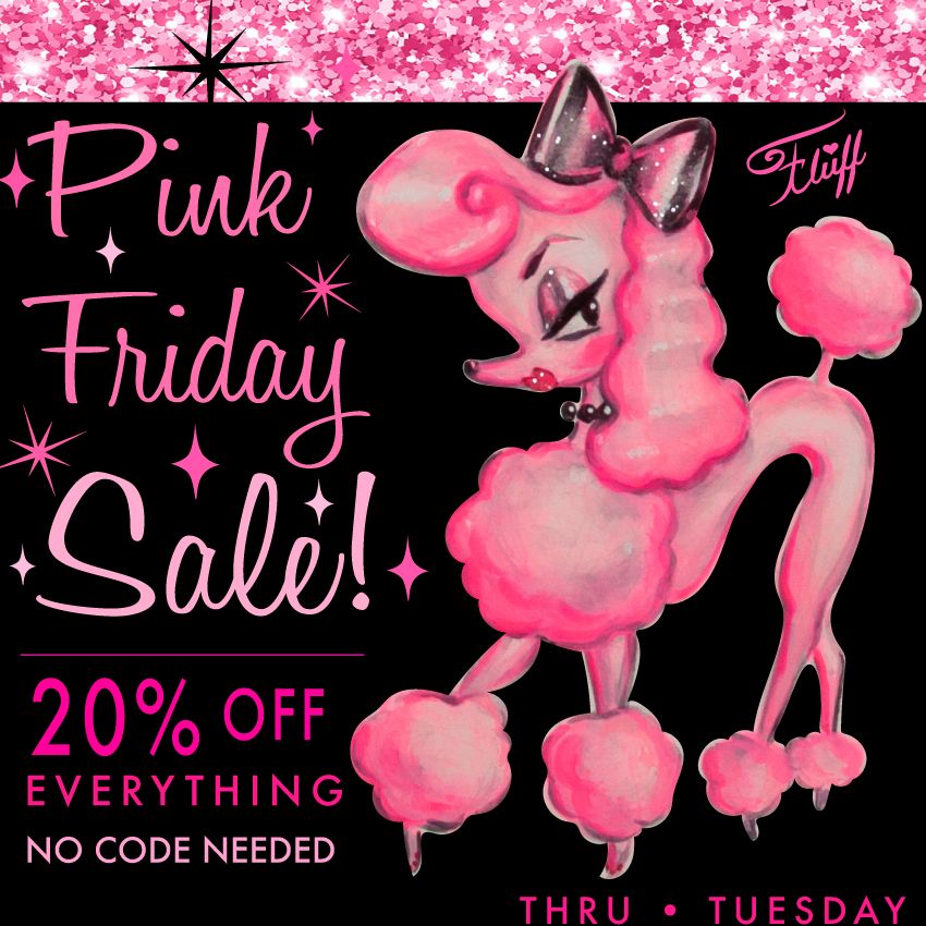 💖 Happy Pink Friday 💖 I am having a 20% off Sale sitewide through Tuesday! missfluff.shop
Discount will be applied automatically at check out 💋

#BlackFridayShopping #PinkFridaySale #ShopSmall