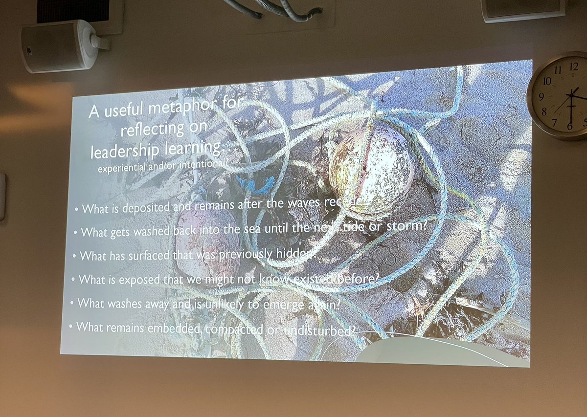 Useful insights and vivid imagery from <a href="/rosemarygrady21/">Rosemary Grady</a> at <a href="/SERA_Conference/">SERA</a> today. Exploring what happens after Into Headship, how leaders navigate multiple and competing storms and what’s left afterwards. Loads to ‘mither over’ further! #SERAconf23