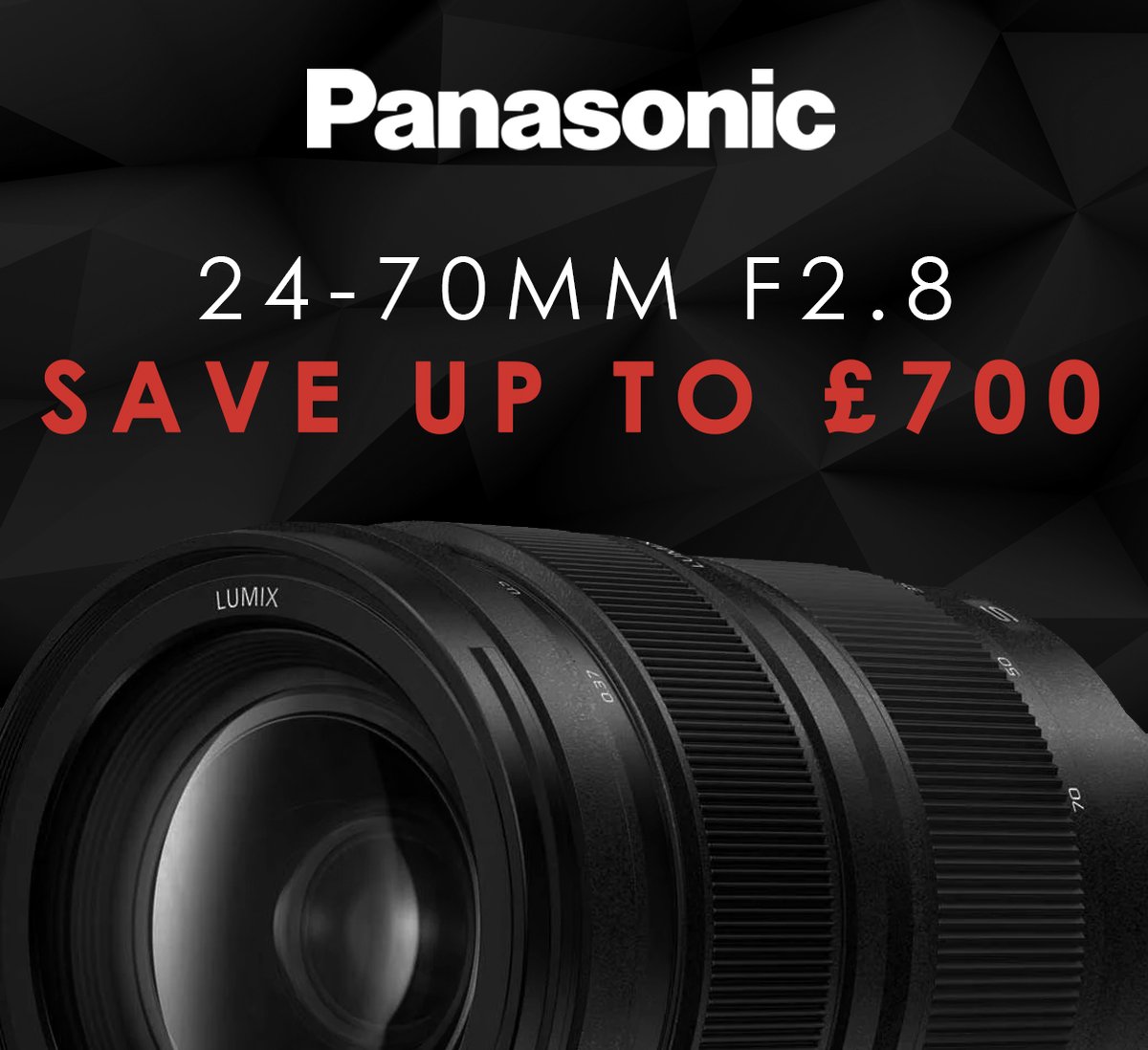 💥 Save up to £700 on the Panasonic 24-70mm F2.8 lens! 💥 View deal on our website: bit.ly/3QHbHuU