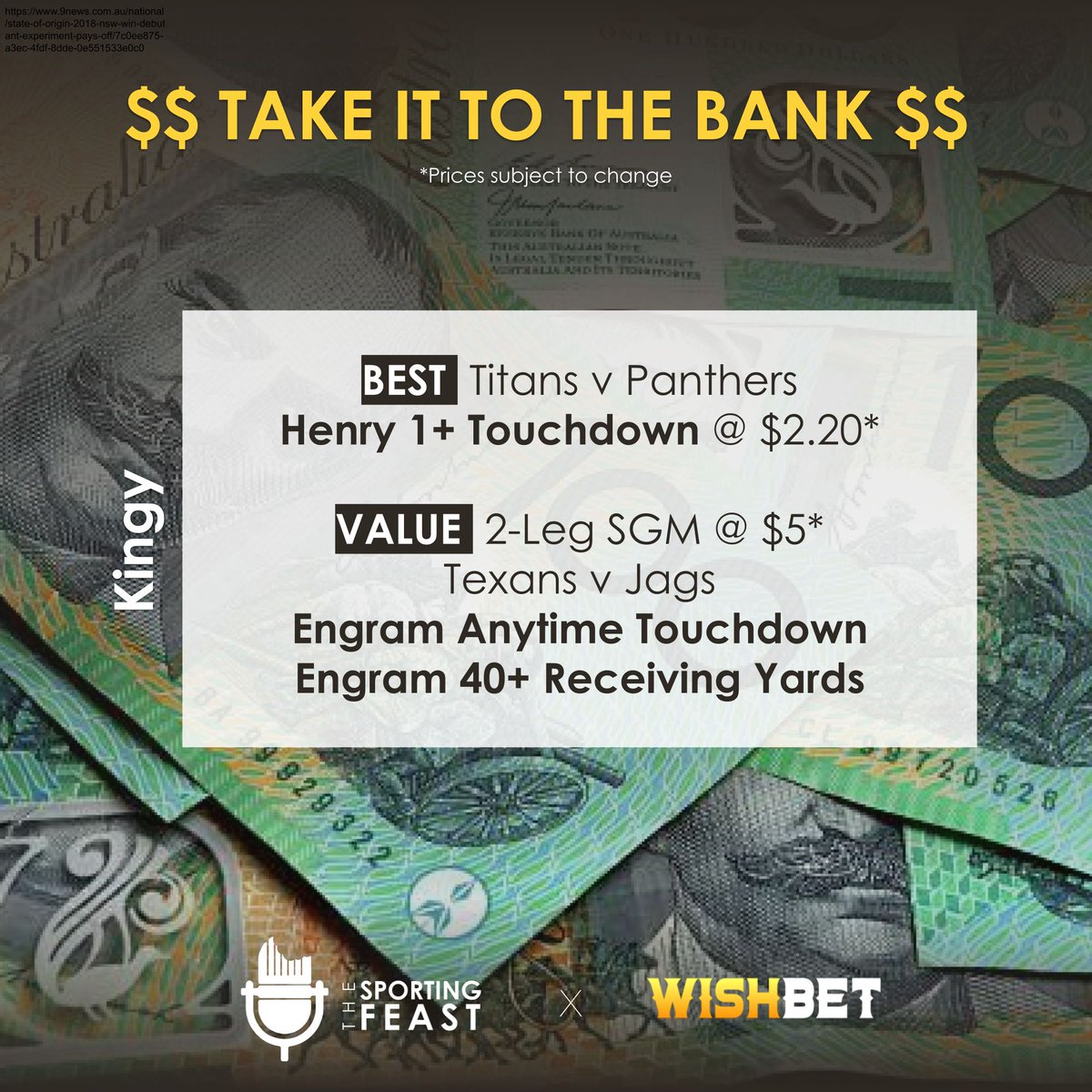 SportingFeast's tweet photo. It's the final Take It To The Bank tips for 2023. Kingy has a commanding lead but if Scobes goes down, he will go down swinging! 🏇 🏈 ⚽ 

Good luck and #Stayhungry

What is gambling really costing you?
#horseracing #sports #multi #takeittothebank #letsgo #Kemblagrange #ascot https://t.co/kjYVlFK2Fw