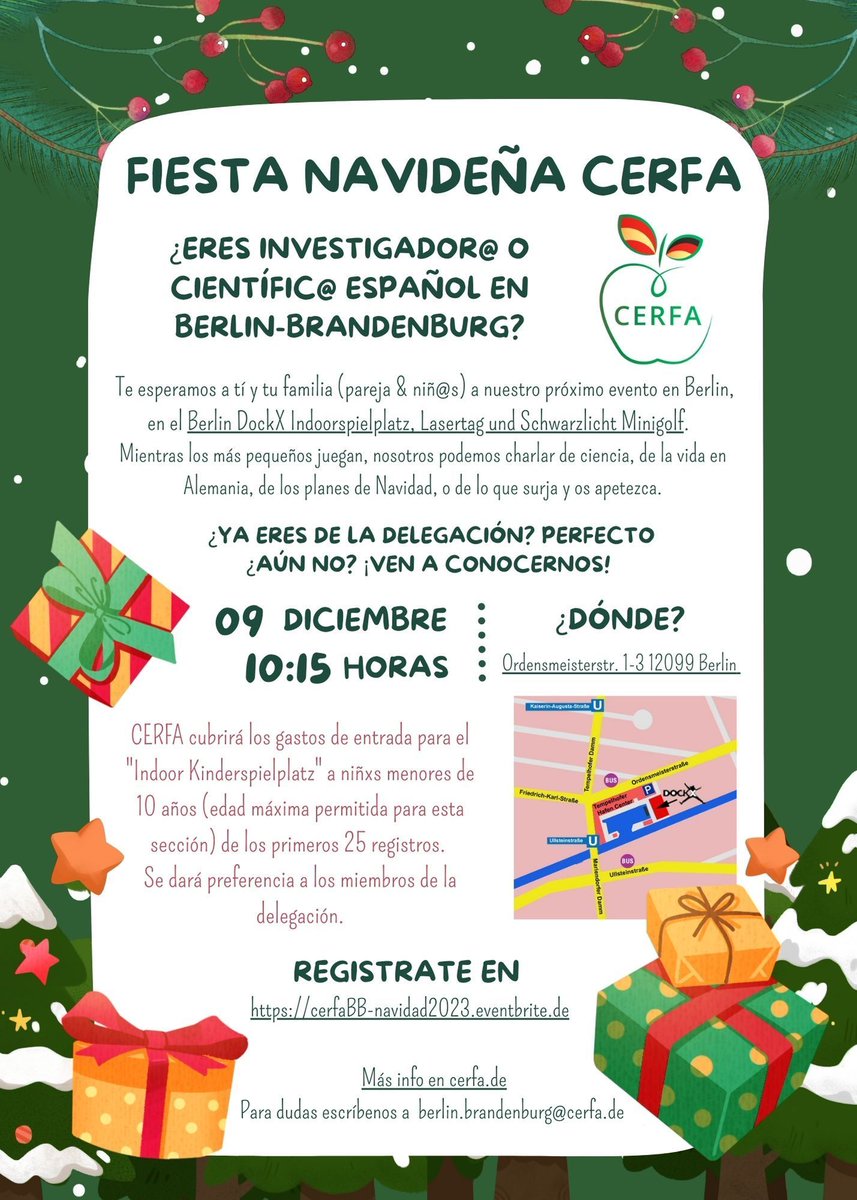 ¿Trabajas en ciencias sociales, de la vida, salud, materiales, físicas, ingeniería, tecnología, etc? Tanto si tienes niñ<a href="/s/">『S』</a> como si no, la delegación de Berlín-Brandeburgo de <a href="/CERFA/">алексей</a> te espera a tí y/o a tu familia en Berlín DockX el 9 de Dic. Aún no nos conoces ¡Ven a conocernos!