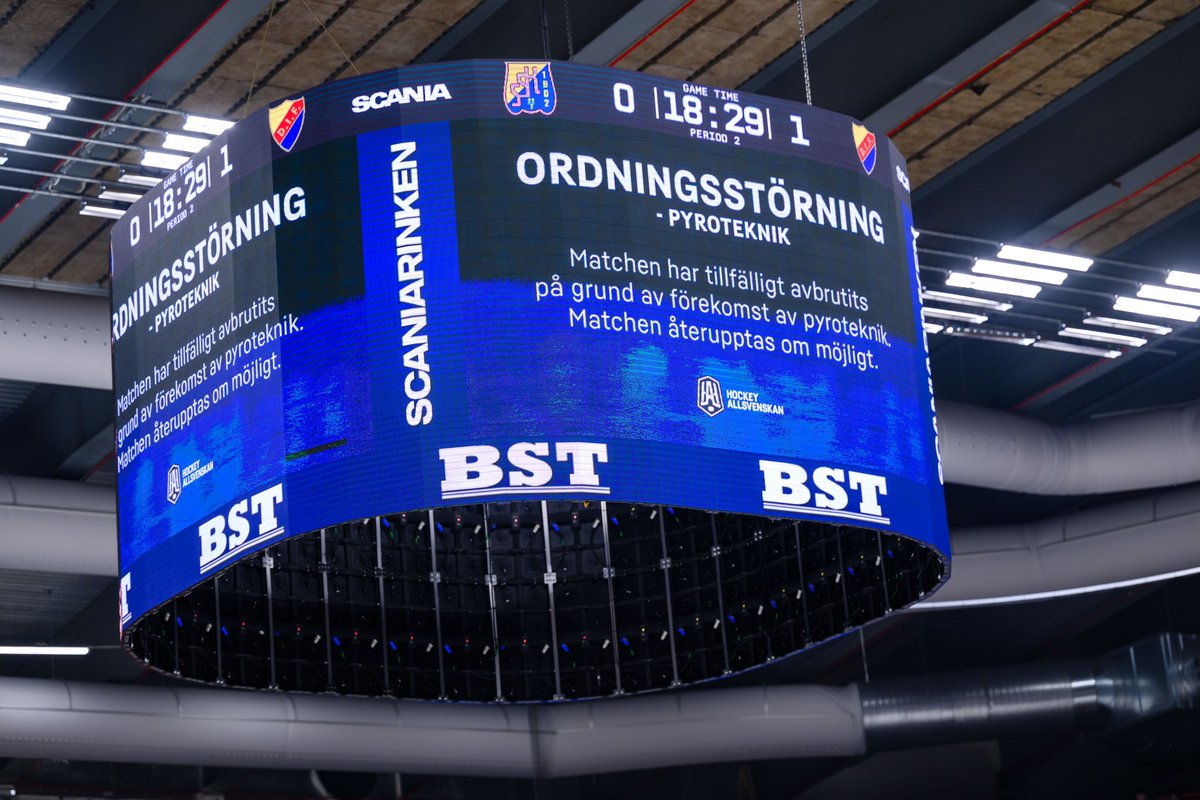 SodertaljeSK's tweet image. Matchen återupptas utan publik efter beslut av polis och förbundet. 

Vi återkommer med mer information inom kort.