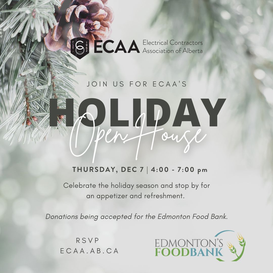 ECA_AB's tweet image. You&apos;re invited to the ECAA&apos;s holiday open house on December 7th, from 4 PM to 7 PM, at the ECAA Provincial Office in Edmonton!  

Join us as we come together to celebrate the holiday season. ☃️

For more information and to RSVP, visit: members.ecaa.ab.ca/events/Details…