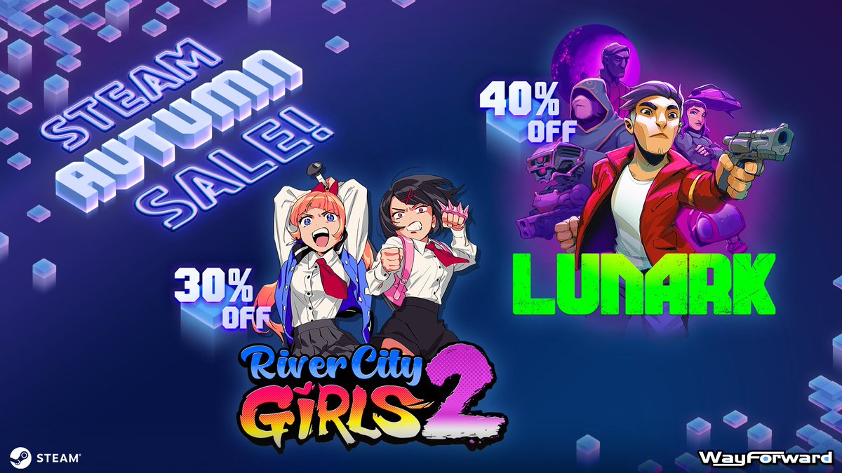 It's that time of year - nominations for the 2023 Steam Awards! Please consider nominating River City Girls 2 for Best Soundtrack and LUNARK for Outstanding Visual Style. Both games are also discounted during the Steam Autumn Sale! store.steampowered.com/news/app/19204… store.steampowered.com/news/app/10503…