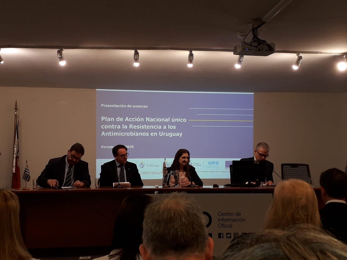 antibiotica's tweet photo. Cerrando la semana de concienciación sobre la resistencia a los antimicrobianos #waaw #ram hoy estuvimos en la presentación de los avances hacia un Plan de Acción Nacional Único contra la RAM en Uruguay 🇺🇾 https://t.co/tayvJHJ1Pl