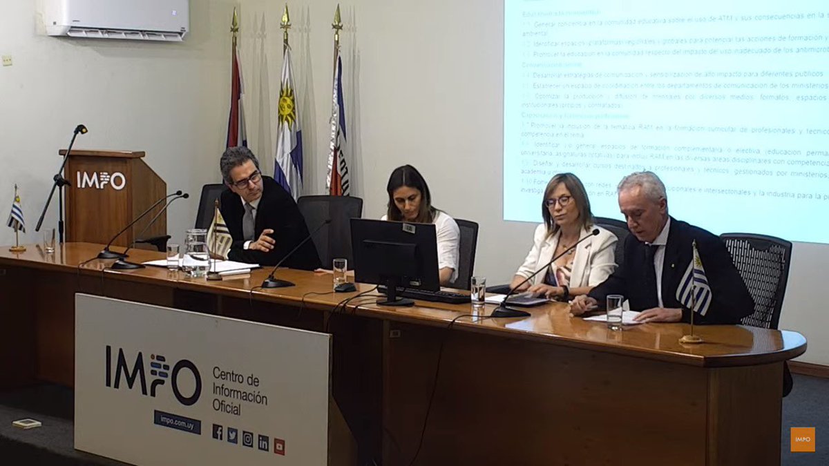 antibiotica's tweet photo. Cerrando la semana de concienciación sobre la resistencia a los antimicrobianos #waaw #ram hoy estuvimos en la presentación de los avances hacia un Plan de Acción Nacional Único contra la RAM en Uruguay 🇺🇾 https://t.co/tayvJHJ1Pl