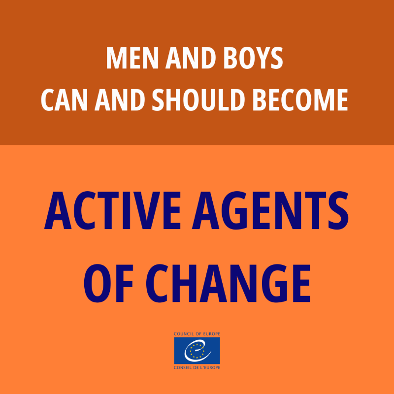 Promoting non-violent masculinity can help step up #GenderEquality, which benefits everyone.

Men and boys can and should become active agents of change.

#EndViolenceAgainstWomenAndGirls 
#IstanbulConvention