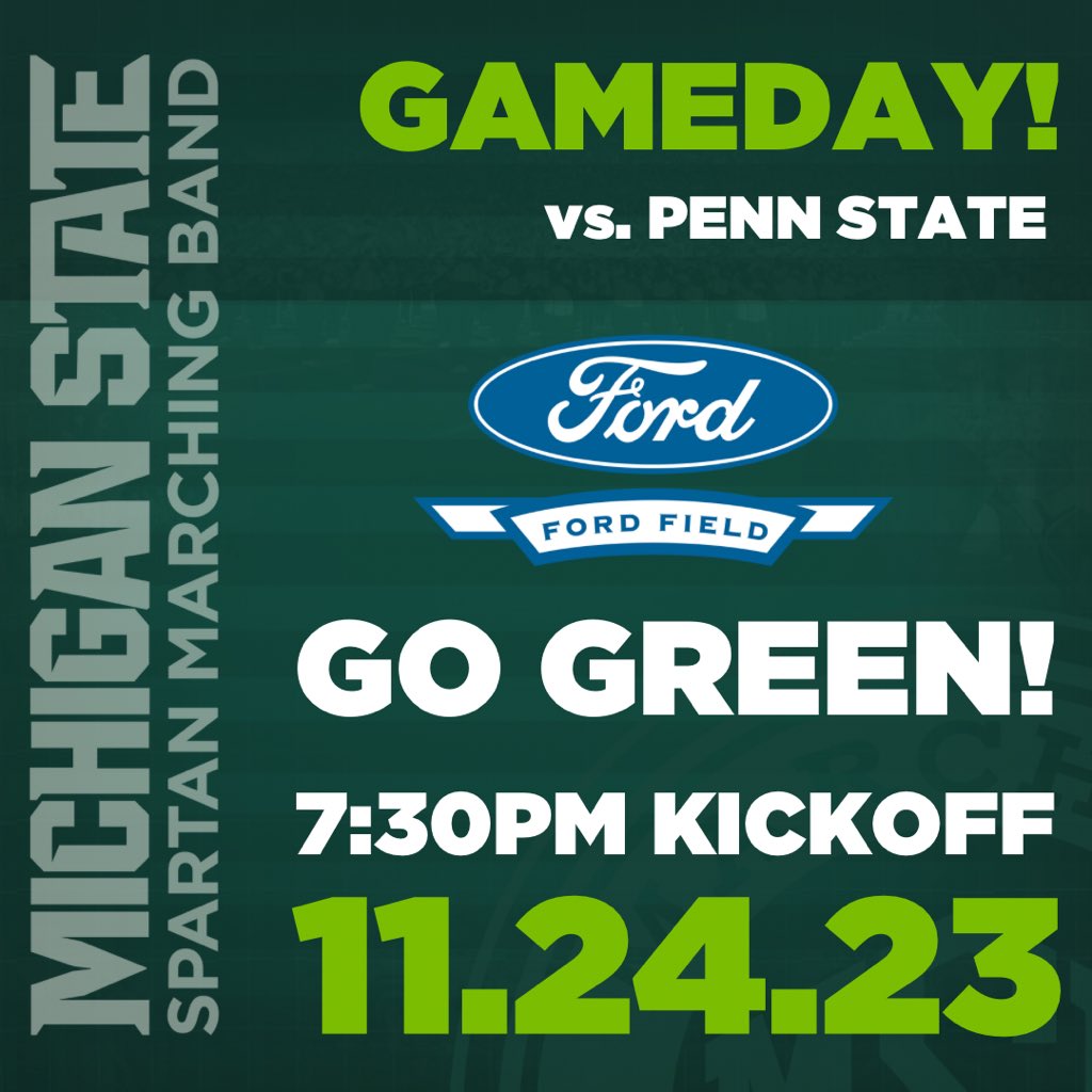 Headed to the 313 with <a href="/MSU_Football/">Michigan State Football</a> #gogreen 🟢⚪️