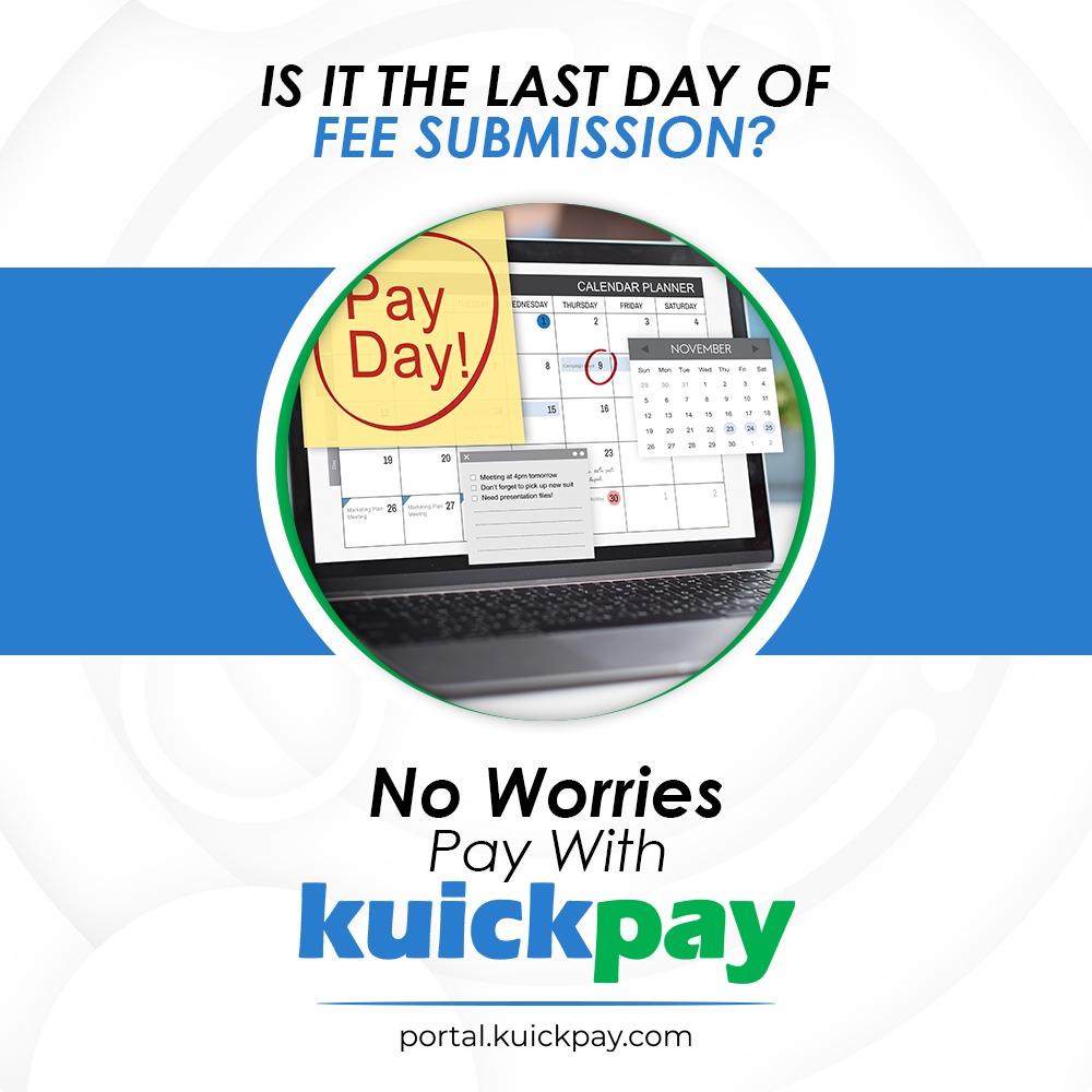 If it's the last day of fee submission, and you're feeling stressed, don't worry because KuickPay is here to ease your stress. Just sign up on our portal at
portal.kuickpay.com
and pay your fees right now before the due date.
.
.
.
#KuickPay #StressFreePayments #LastDayEase