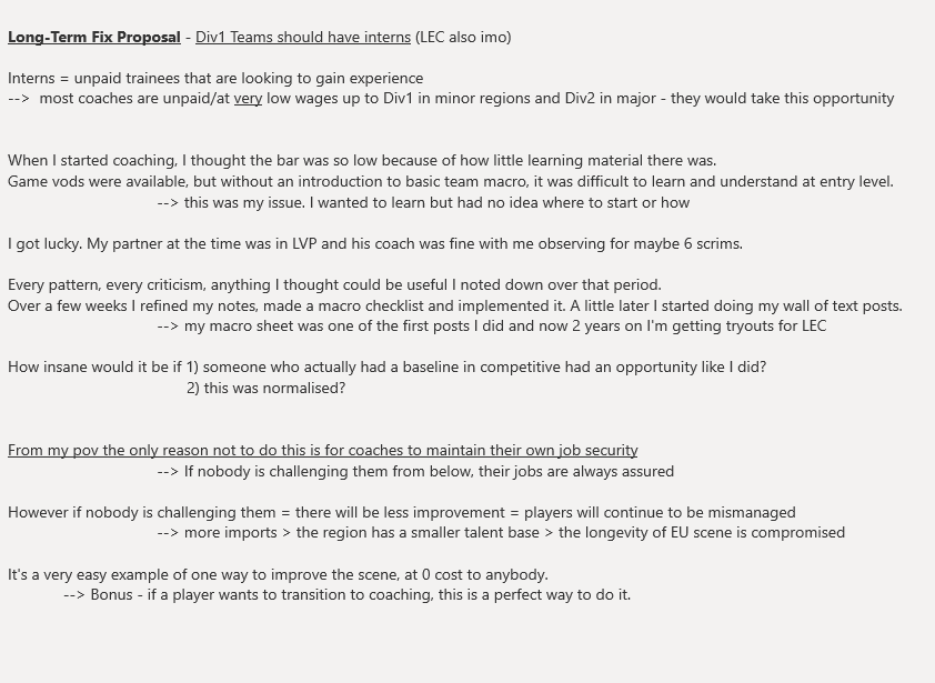 Coaching Issues in ERLS + some solutions. Player issues very much exist, but from my perspective the coaching scene is far more fraudulent + problematic atm. Feel free to add on/comment, I've not been around the scene a long time.