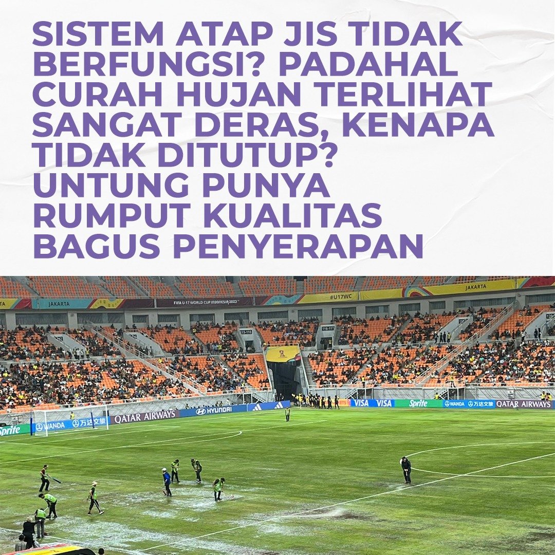 Masalah berulang dengan atap JIS yang tidak bisa menutup dapat memiliki dampak negatif pada citra stadion. #AtapJISkemana