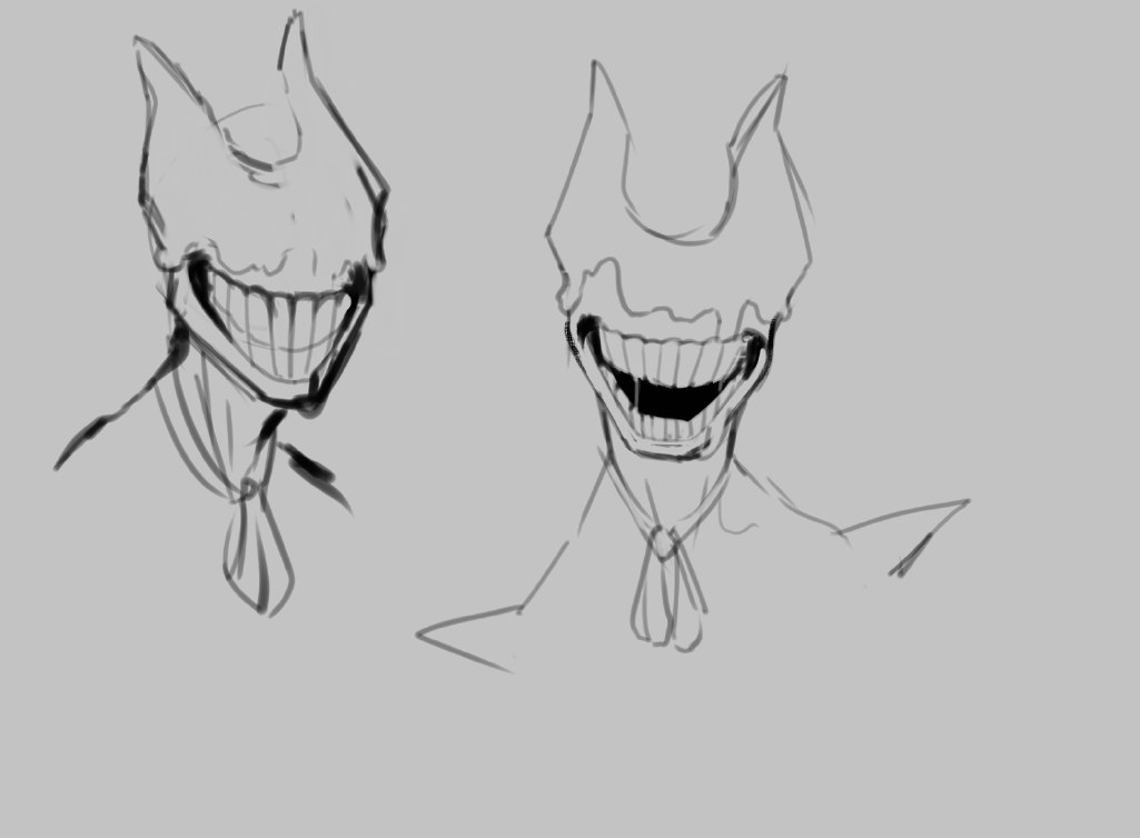 I'm still trying to figure out how it's more convenient for me to draw his head

#BatDR
#inkdemon #Bendy #SammyLawrence