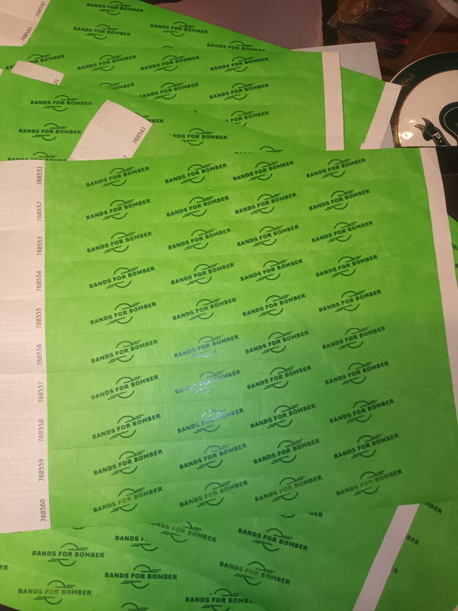 An absolute amazing response to the fundraiser for Bomber i now have delivery of the wristbands

Please note messaging me DOES NOT secure ur ticket i need payment this event is going to sell out by xmas 
All proceeds to Cornwall Hospice Care 
Thankyou all 
#Bandsforbomber