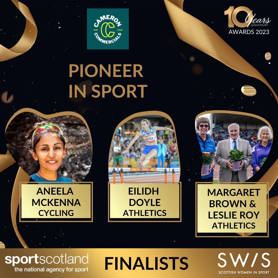 We’re delighted to be at the @ScotWomenSport 2023 Awards - celebrating 10 years of Scottish Women in Sport. Cycling is represented in two categories: @_katiearchibald and @neahevans in Sportswomen of the Year @AneelaMckenna in Pioneer of the Year