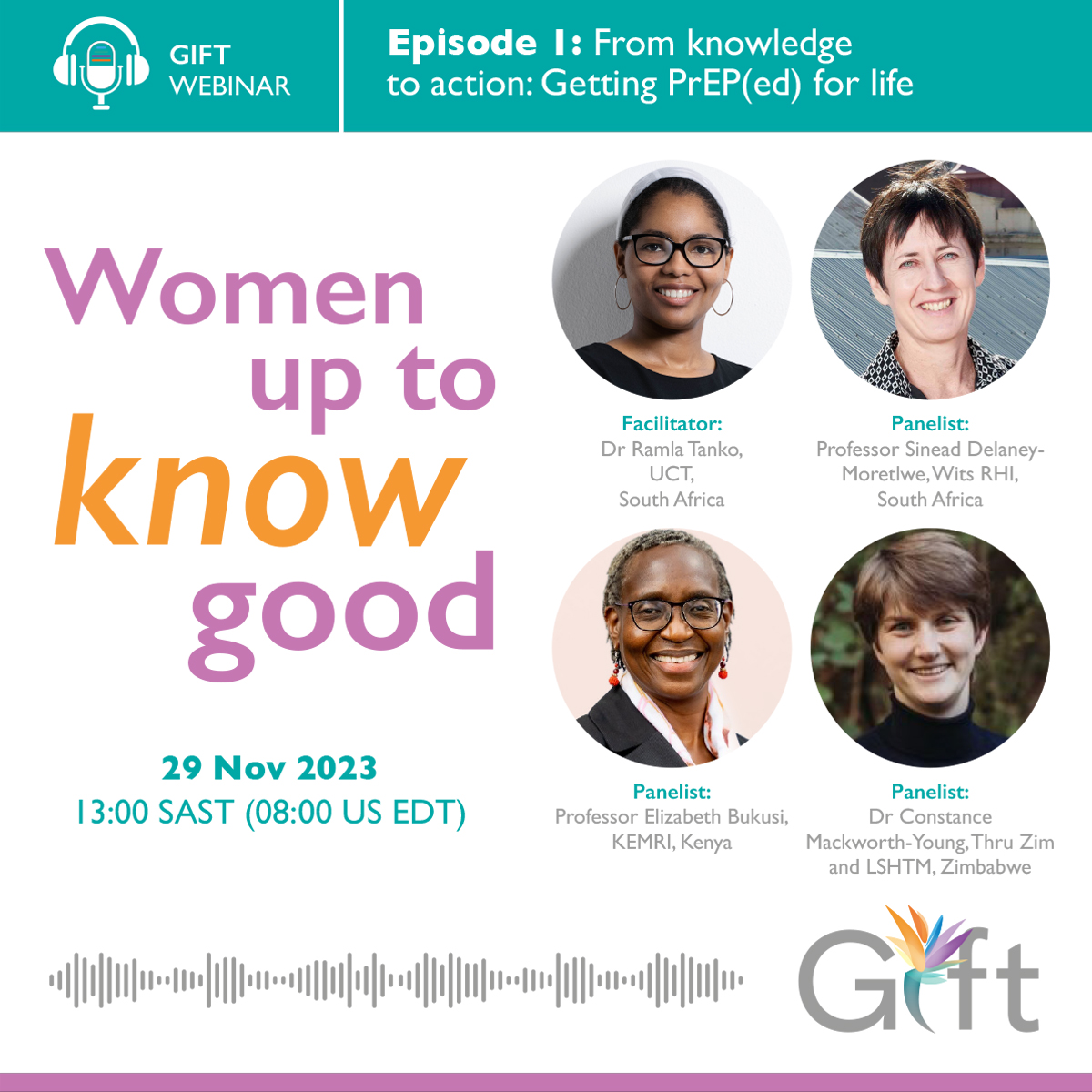 GIFT for Africa (@gift_for_africa) on Twitter photo Women remain highly vulnerable to HIV. To explore these issues, we invite you to join the conversation on the 29th of November at 13:00 ā 14:00 SAST (08:00 ā 09:00 US EDT). Click here to register: bit.ly/GIFTWebinar1 <a href="/EDCTP/">EDCTP</a> <a href="/MRCza/">SAMRC</a> <a href="/tiaorgza/">TIAORGZA</a> <a href="/MEDITECHSA/">MEDITECH South Africa</a> <a href="/UCT_news/">UCT</a> <a href="/LSHTM/">London School of Hygiene & Tropical Medicine</a> Women remain highly vulnerable to HIV. To explore these issues, we invite you to join the conversation on the 29th of November at 13:00 ā 14:00 SAST (08:00 ā 09:00 US EDT). Click here to register: bit.ly/GIFTWebinar1 <a href="/EDCTP/">EDCTP</a> <a href="/MRCza/">SAMRC</a> <a href="/tiaorgza/">TIAORGZA</a> <a href="/MEDITECHSA/">MEDITECH South Africa</a> <a href="/UCT_news/">UCT</a> <a href="/LSHTM/">London School of Hygiene & Tropical Medicine</a>