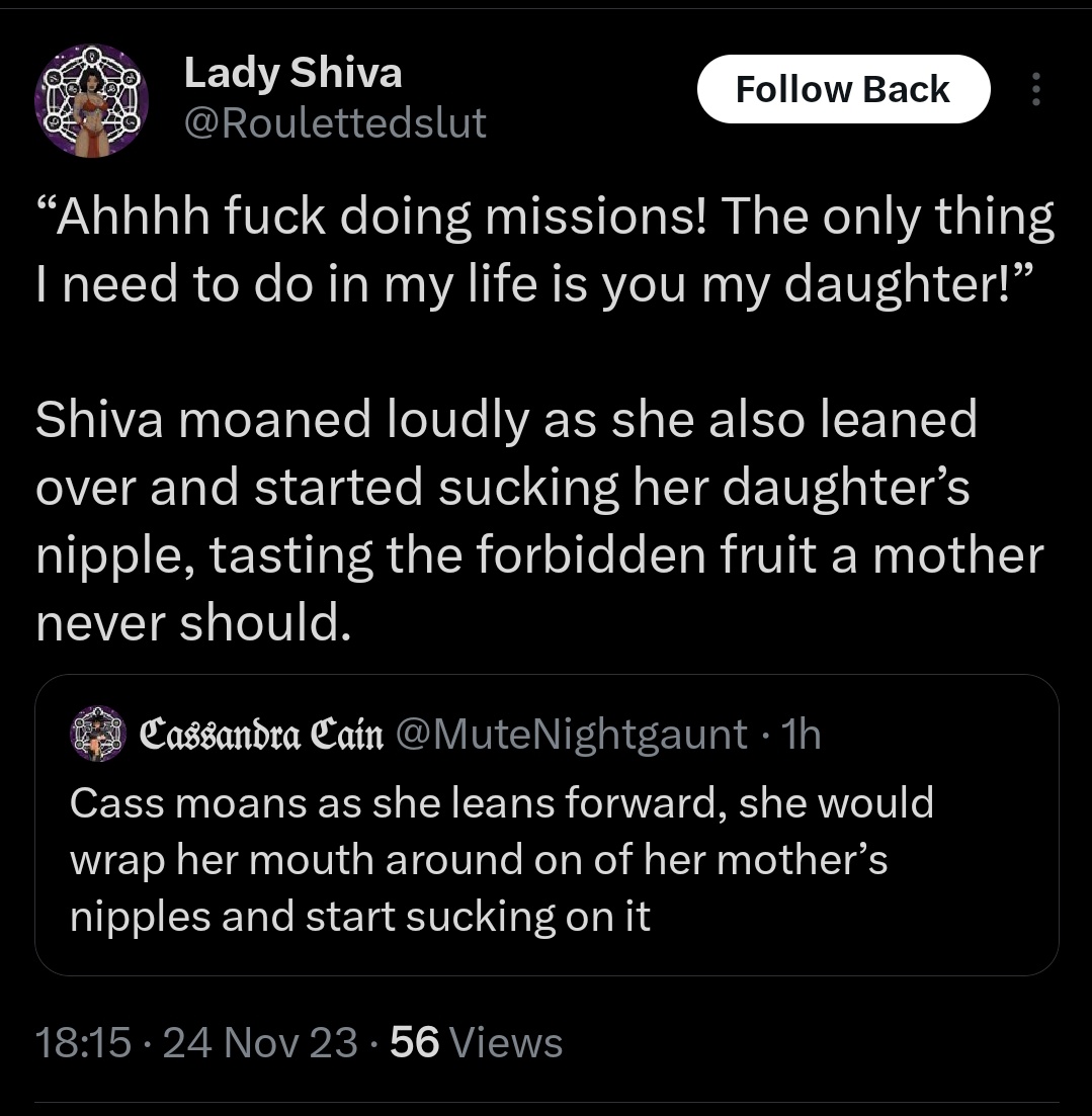 BornAWeapon's tweet photo. || Tw:// Incest

What in the actual fuck. https://t.co/Q6M1Shw61K