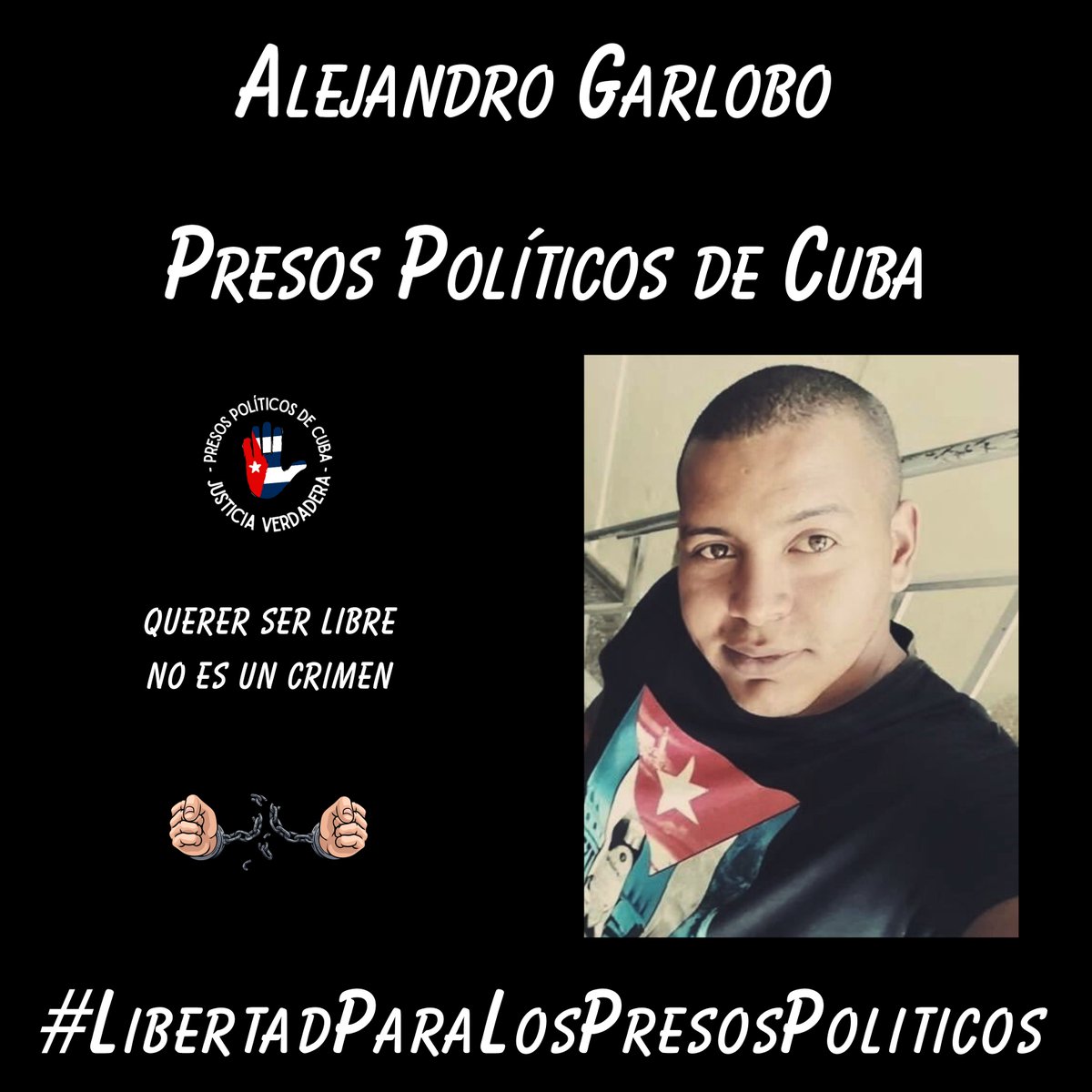 PresosCuba's tweet photo. @docubprisiones ✍️🏻 #Cuba 🇨🇺
.
Alejandro Garlobo, víctima de la represión del Estado en #SOSCuba, fue excarcelado bajo fianza tras casi 8 meses preso sin ser enjuiciado. La delgadez de su cuerpo, en comparación con su físico al ser detenido, evidencia el impacto de su arbitraria reclusión.
.
Garlobo esperará en su domicilio a que le realicen un juicio por motivos políticos, proceso en el que se le acusa de supuestos delitos “contra la Seguridad del Estado”.
.
Durante su largo encierro, primero en cuartel de la policía política y luego en cárcel de máximo rigor Combinado del Este, Garlobo sufrió las precarias condiciones de centros penitenciarios en #Cuba y padeció fiebres, convulsiones y dolor en los riñones.
.
.
.
#HastaQueSeanLibres
#PresosPoliticosDeCuba 
#LibertadParaLosPresosPolìticos
