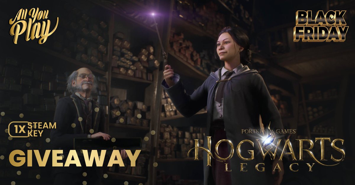 ALLYOUPLAY.COM on X: 🔮 Hogwarts Legacy Awaits! Win it on Day 5 of  #BlackFriday with us 🎓 Enter for a chance to win a Steam key: Follow us!  Repost and like this
