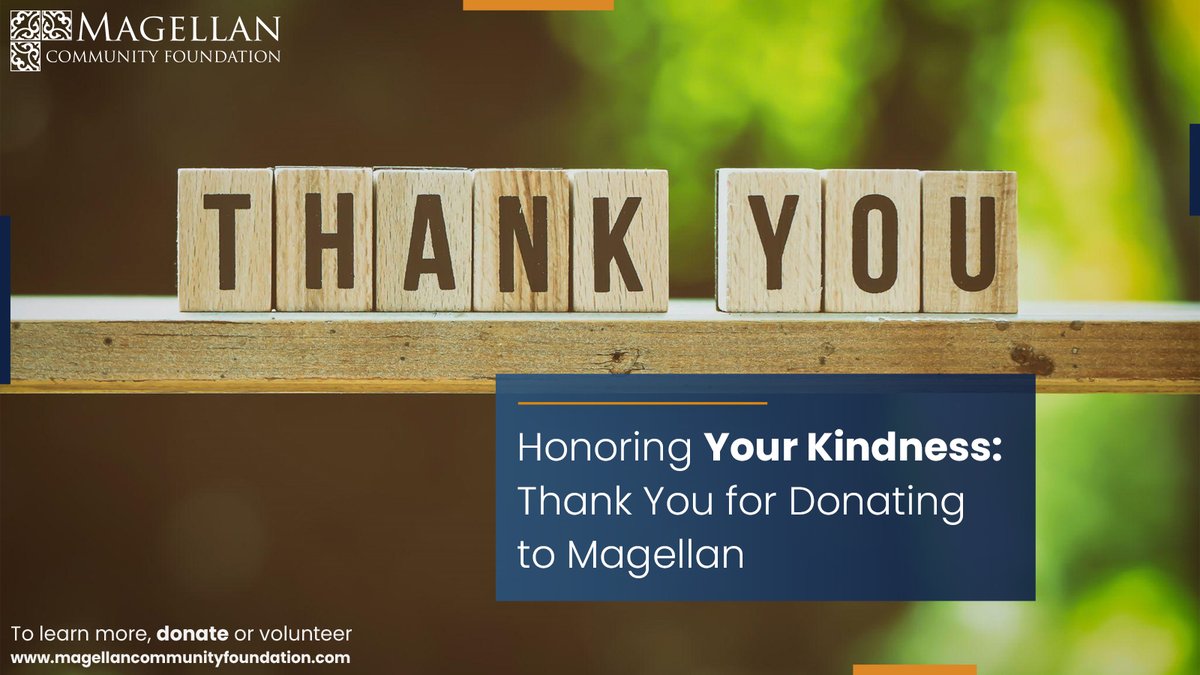 MagellanCF's tweet photo. Thank you to all our donors and supporters who make our mission possible. Your kindness knows no bounds.

Donate Now: https://t.co/S66VOTHQm1

#GratefulHeart #SupportersRock #DonorAppreciation #MagellanCommunityFoundation #MakingADifference #ThankfulThursday #KindnessMatters https://t.co/5UVWERLPqz