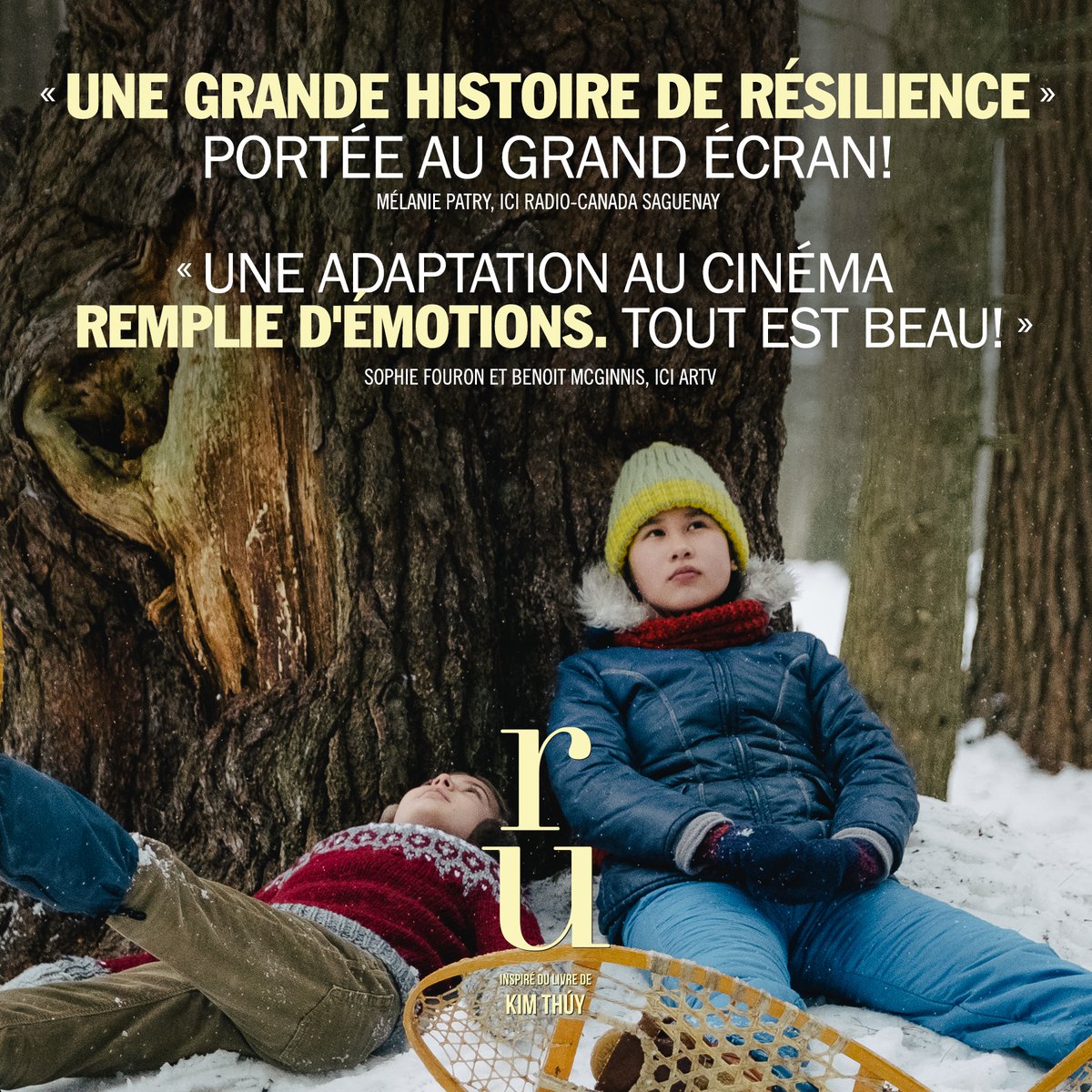 Découvrez le film dont tout le monde parle! 📍 RU, inspiré du livre et de l’histoire de Kim Thúy, maintenant à l'affiche dans plus de 70 cinémas à travers le Québec. 📸 Drowster @Andre_Dupuy @PatrickRoyViva @mhelenelamarche @XavierTrudel @karinevanasse @Chantal_Thuy