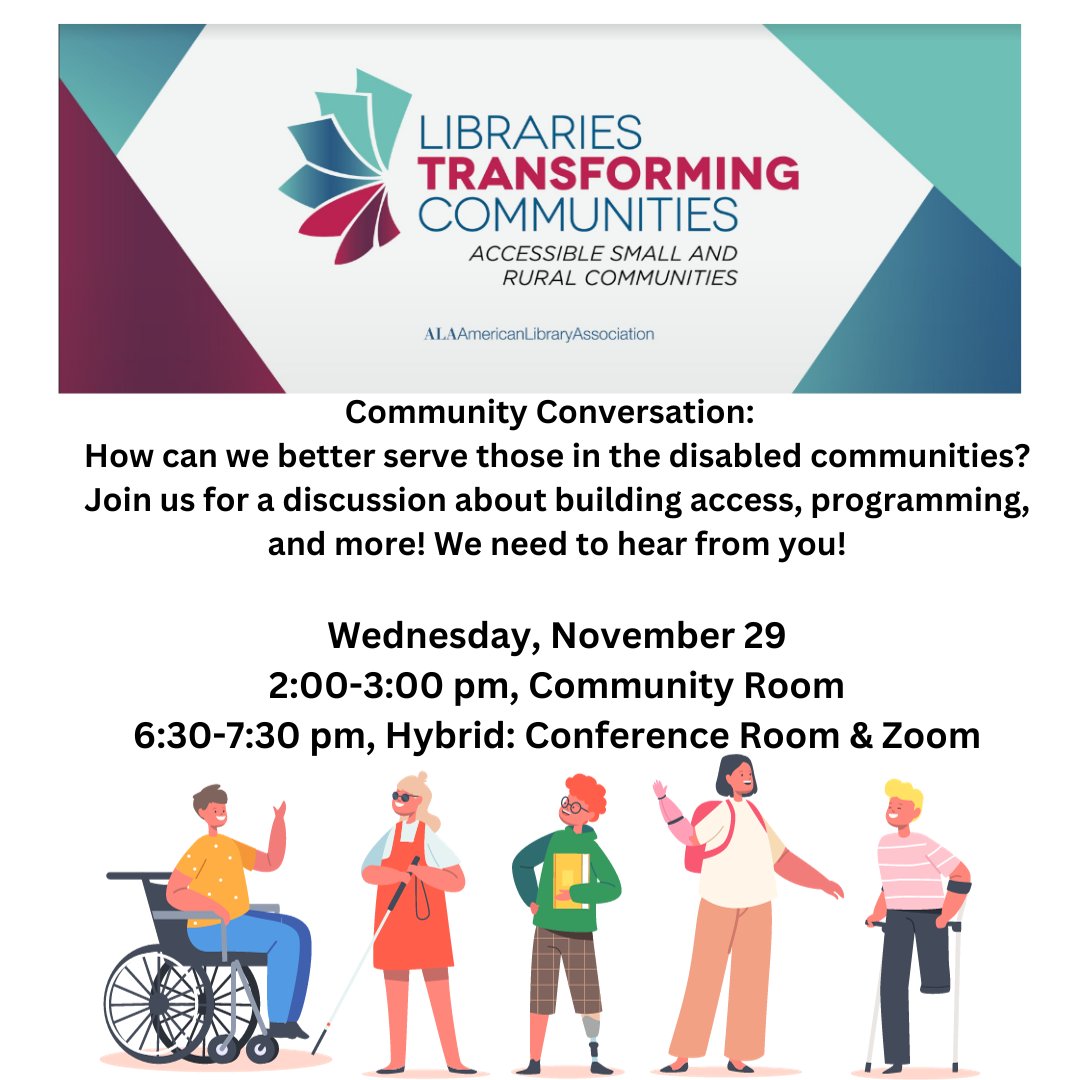 ThomastonPLCT's tweet image. Thomaston Public Library is proud to be chosen by @ALALibrary for the Libraries Transforming Communities: Accessible Small and Rural Communities initiative!  #librariestransform #LTCAccess #ThomastonCT
