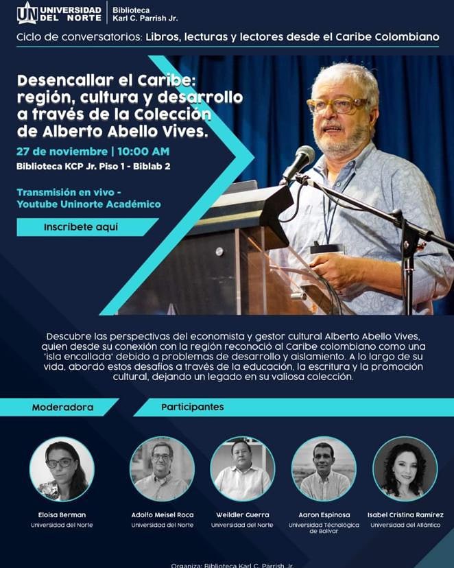 El lunes 27, estaremos conversando sobre Alberto Abello y sus importantes aportes intelectuales, institucionales y formativos. Será un gusto volver sobre el enorme legado de Alberto, a quien tanto admiramos y apreciamos, y de quien mucho seguimos aprendiendo. L@s esperamos.