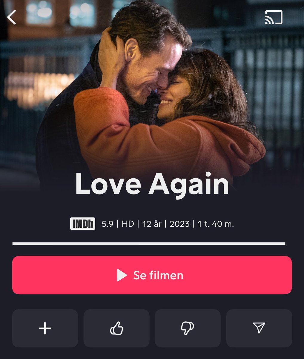 Kirsten 🌺🌳🦢 (@kirsten_tmbp) on Twitter photo Hey #ViaPlay subscribers!!!!!!!
Look what has just been added to the film list! 🙌
🧡❤️ L O V E A G A I N ❤️🧡
<a href="/loveagainmovie/">Love Again</a>
<a href="/priyankachopra/">PRIYANKA</a>
<a href="/SamHeughan/">Sam Heughan</a> Hey #ViaPlay subscribers!!!!!!!
Look what has just been added to the film list! 🙌
🧡❤️ L O V E A G A I N ❤️🧡
<a href="/loveagainmovie/">Love Again</a>
<a href="/priyankachopra/">PRIYANKA</a>
<a href="/SamHeughan/">Sam Heughan</a>