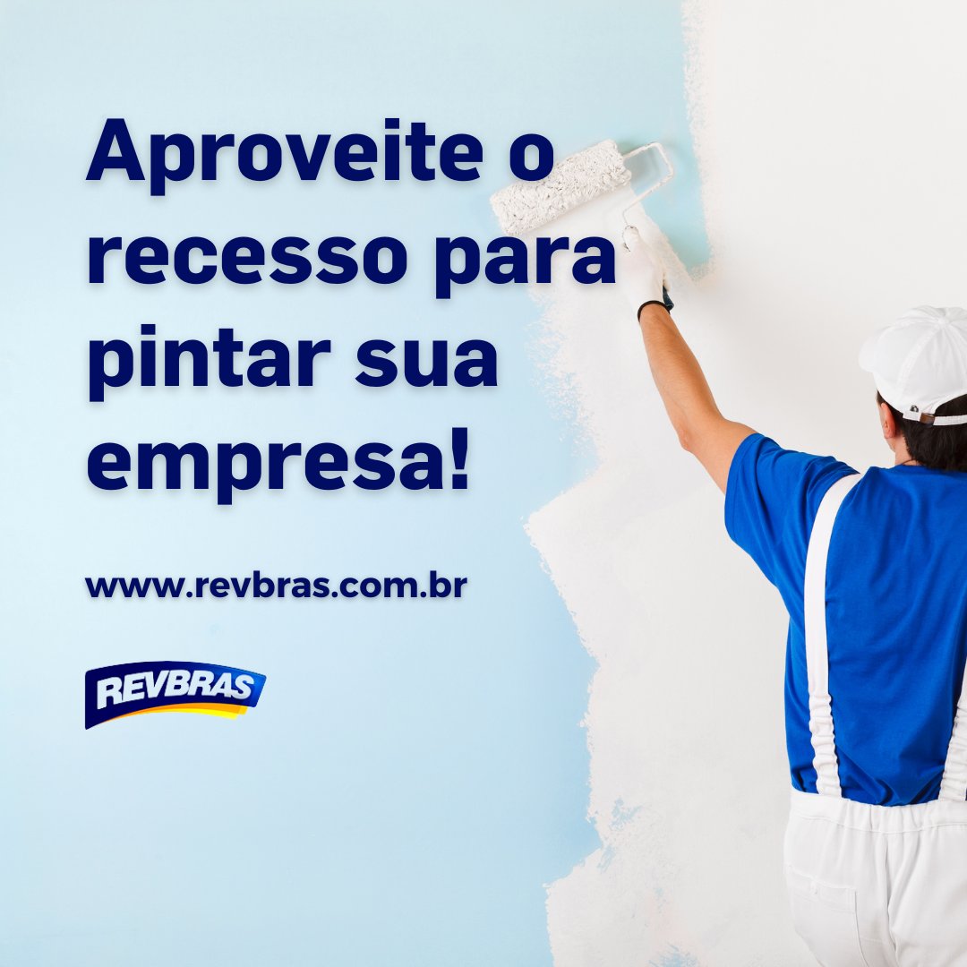 revbras's tweet photo. Muitas empresas optam por utilizar o recesso de final de ano para realizar a pintura da área interna, já que não irá atrapalhar o dia a dia da empresa ou dos funcionários.

Aproveite esse período e passe na Revbras para adquirir os melhores materiais!

https://t.co/bsc66XexDu https://t.co/CDeLPbyViN