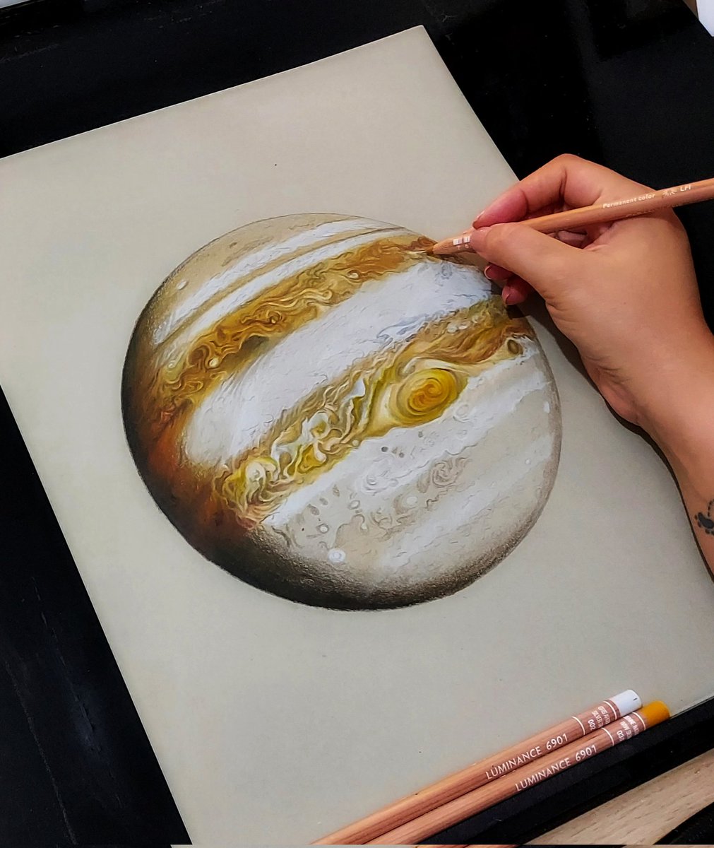 Work in progress 

#planet #Jupiter #artday #tradicionalart