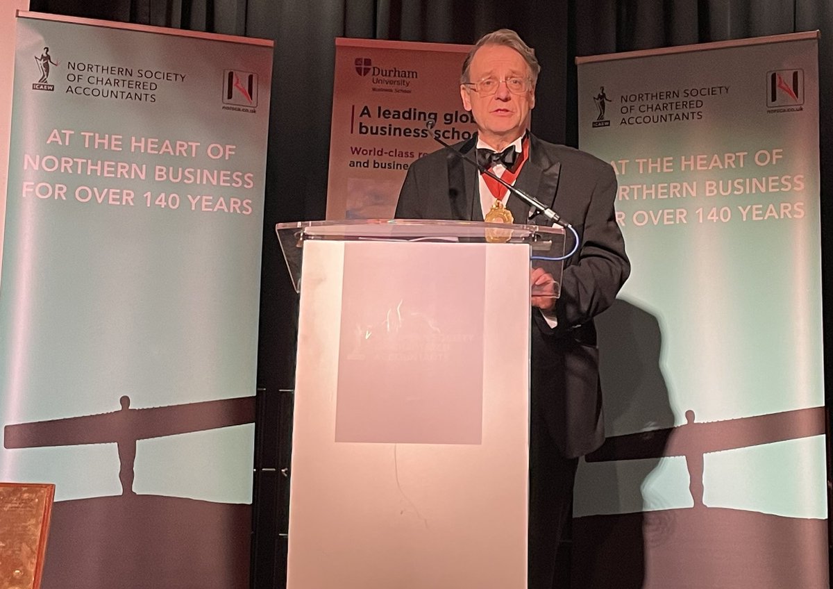 We are delighted to welcome Malcolm Bacchus, Deputy President <a href="/ICAEW/">ICAEW</a> who is updating us about the institute’s role on strategic themes #Sustainability and #AI 

#ICAEW #ICAEWintheNorth #NorSCADinner