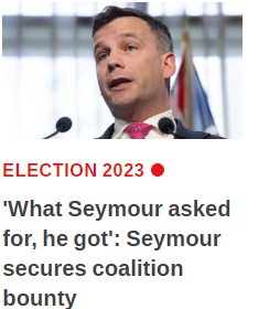 VeronicaGlamis's tweet photo. Yet another #SoulSelling moment by @chrisluxonmp   He was so obsessed with becoming PM - he was ready to do anything. What will happen now?  Aotearoa New Zealand will become the laughing stock of the world. https://t.co/CtyXgMdByA