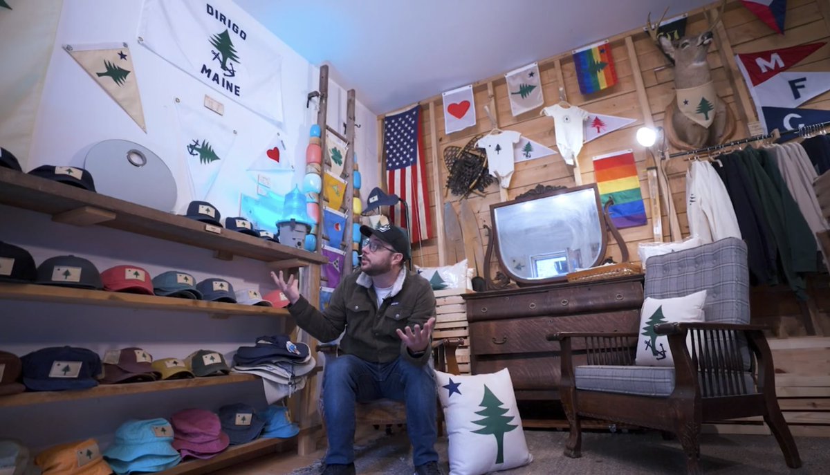 🎥VIDEO DROP: I traveled to #Maine to see why this old flag from 1901 has made such a triumphant comeback, and it may be back for good… 

⭐️🌲Watch: youtu.be/TmrImoOqybs?si…