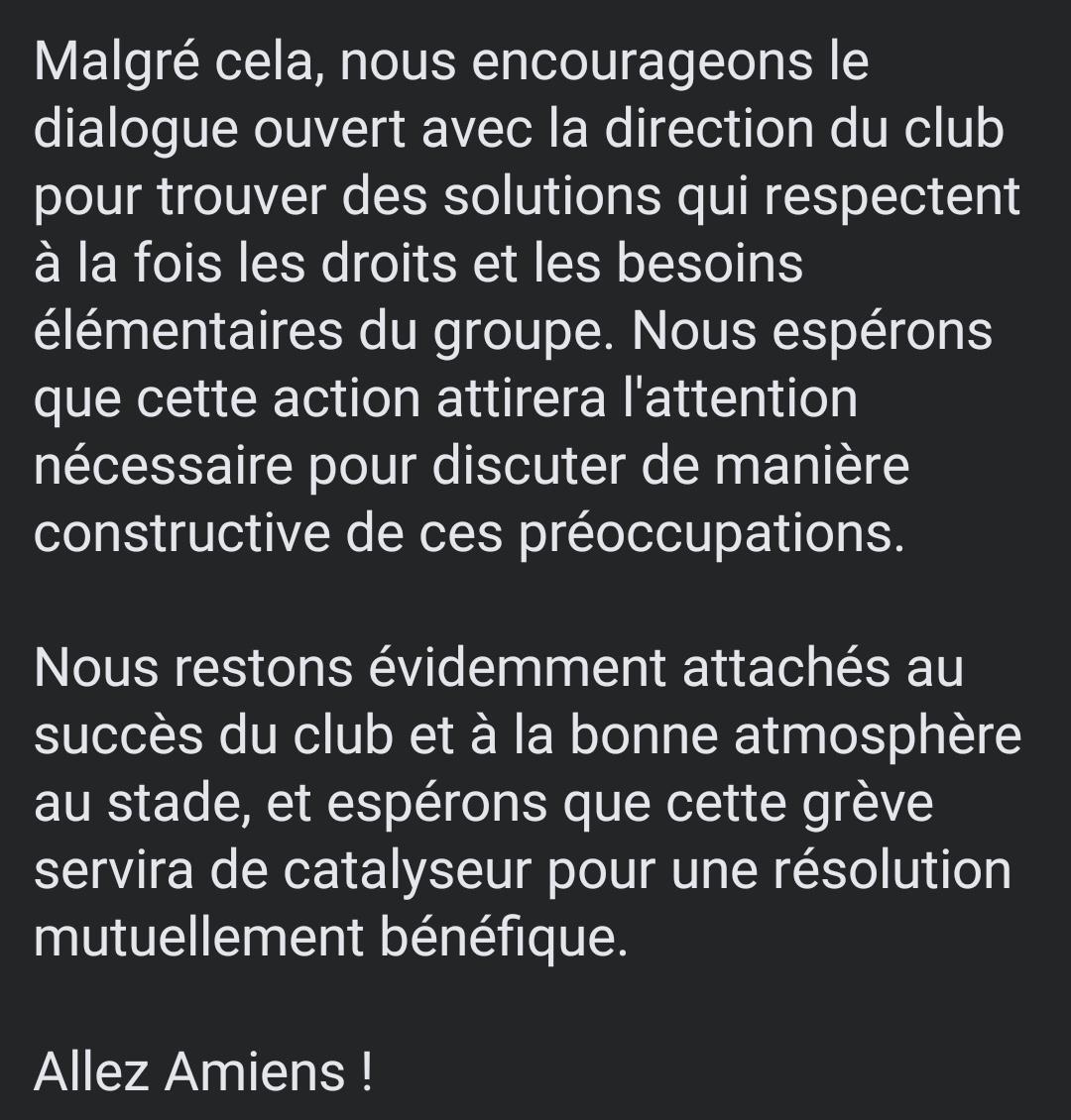 TchiotJules's tweet photo. La @TribuneNord se met en sommeil jusqu'à nouvel ordre.

Il est urgent d'agir @AmiensSC et @BernardJoannin, sans ses fidèles supporters, l'ASC n'a pas d'âme.

Liberté pour la Tribune Nord ! https://t.co/ZWITAY6h3d