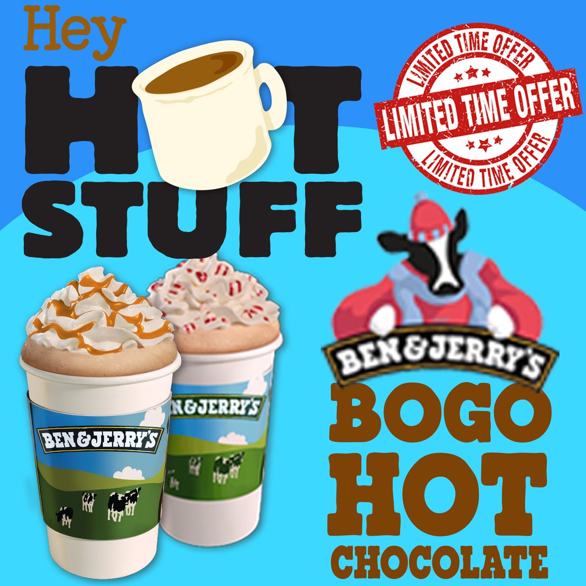 Buy One Get One FREE Ultimate #HotChocolate (made from our own hot fudge). Limited time offer #BlackFriday through Sunday November 26th. Plano and Highland Village in store only.