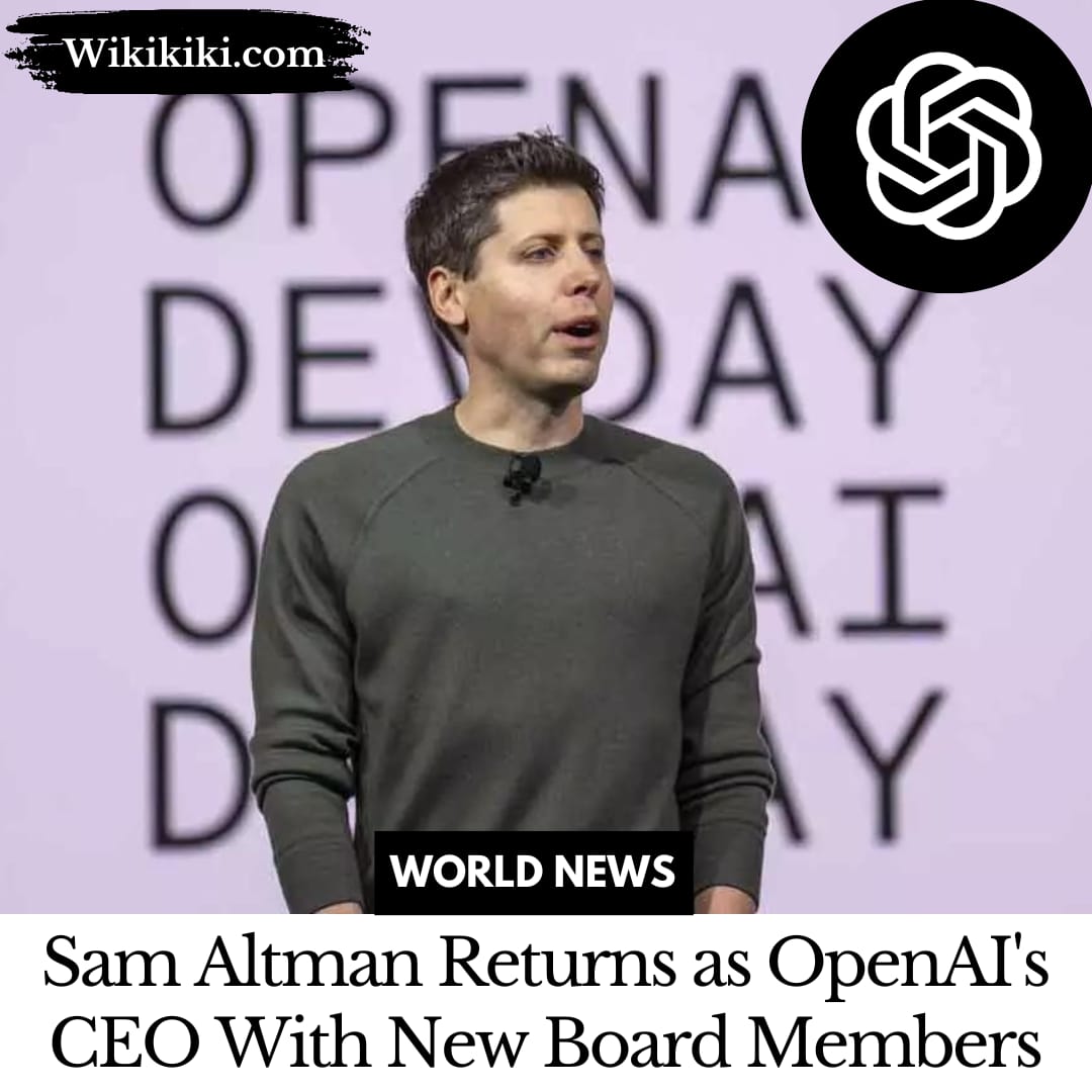news247live_off's tweet image. Sam Altman Returns as OpenAI’s CEO With New Board Members...

wikikiki.com/sam-altman-ret…

#samaltman #samaltmanopenai #openai #openaiceo #chatgpt #openainews #chatgptnews #news #technews #technology #business